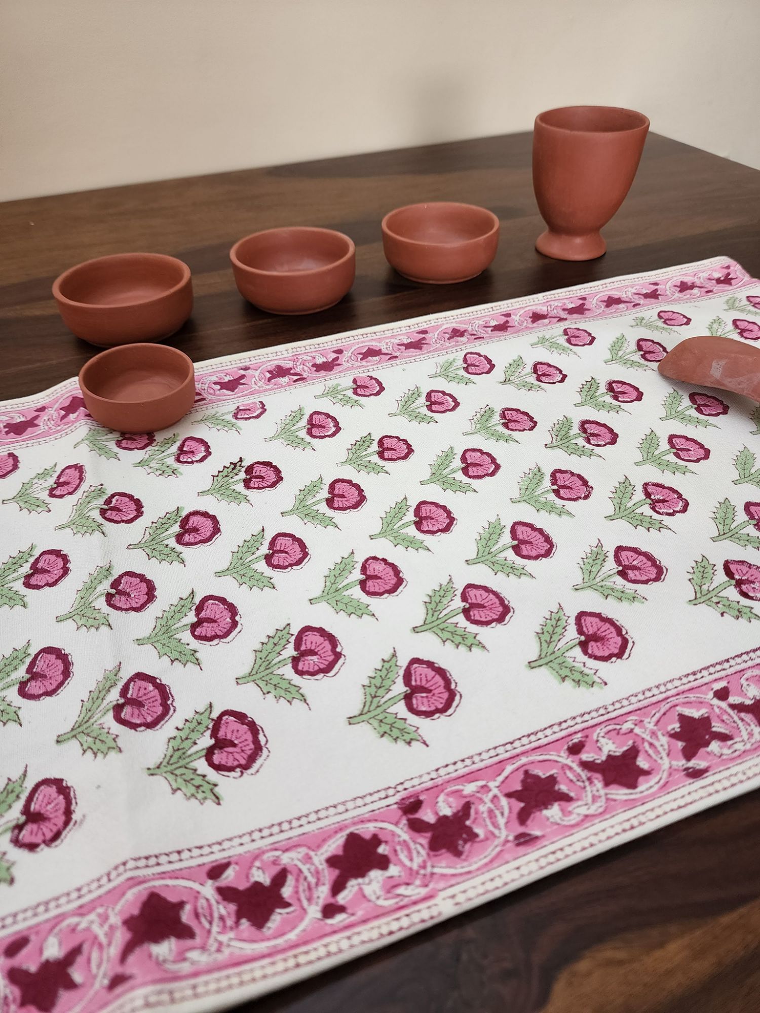 Taqreer Hand block Printed Cotton Canvas Placemat Ananta