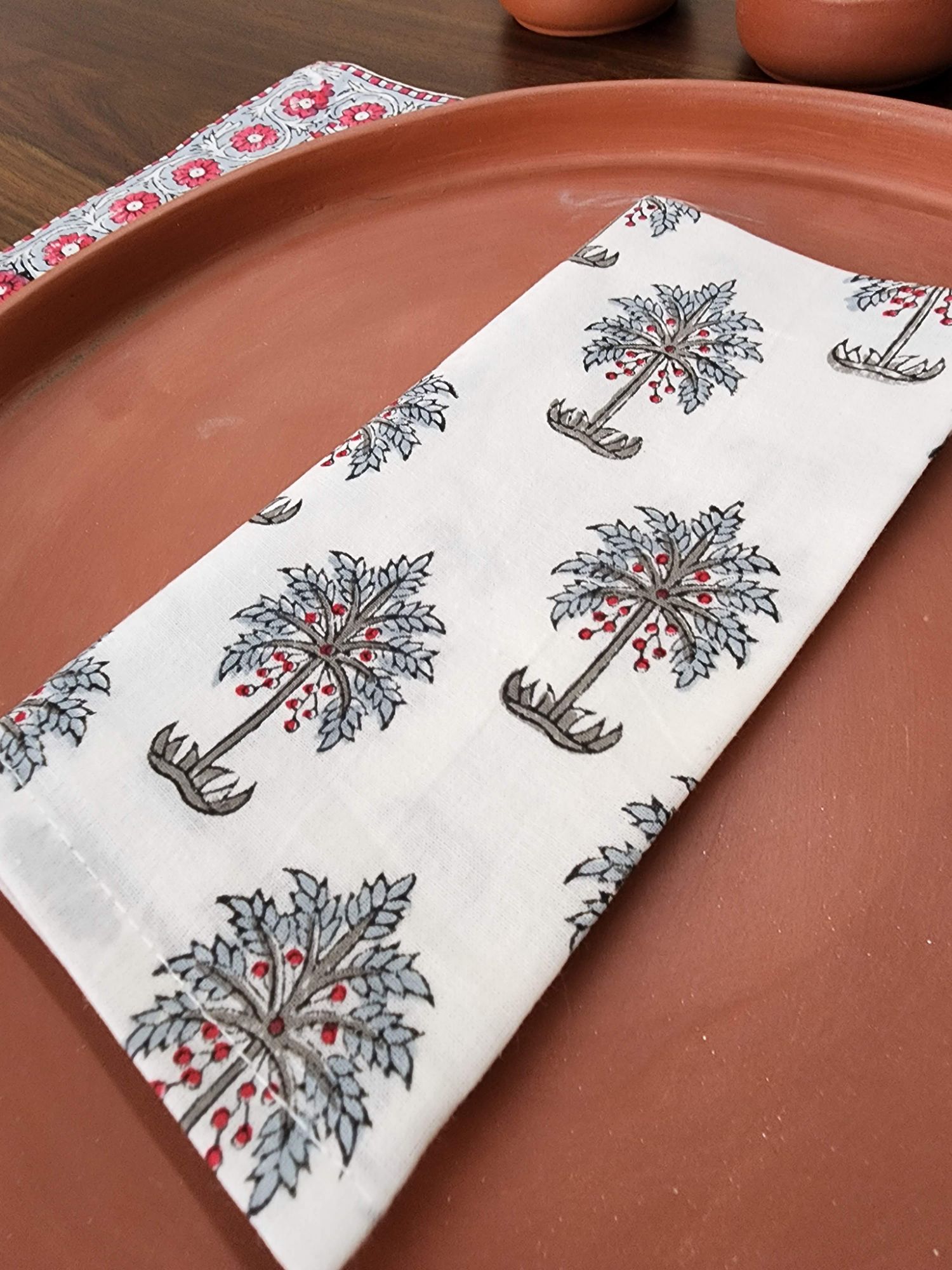Ibtida Hand block Printed Cotton Napkins Aranya