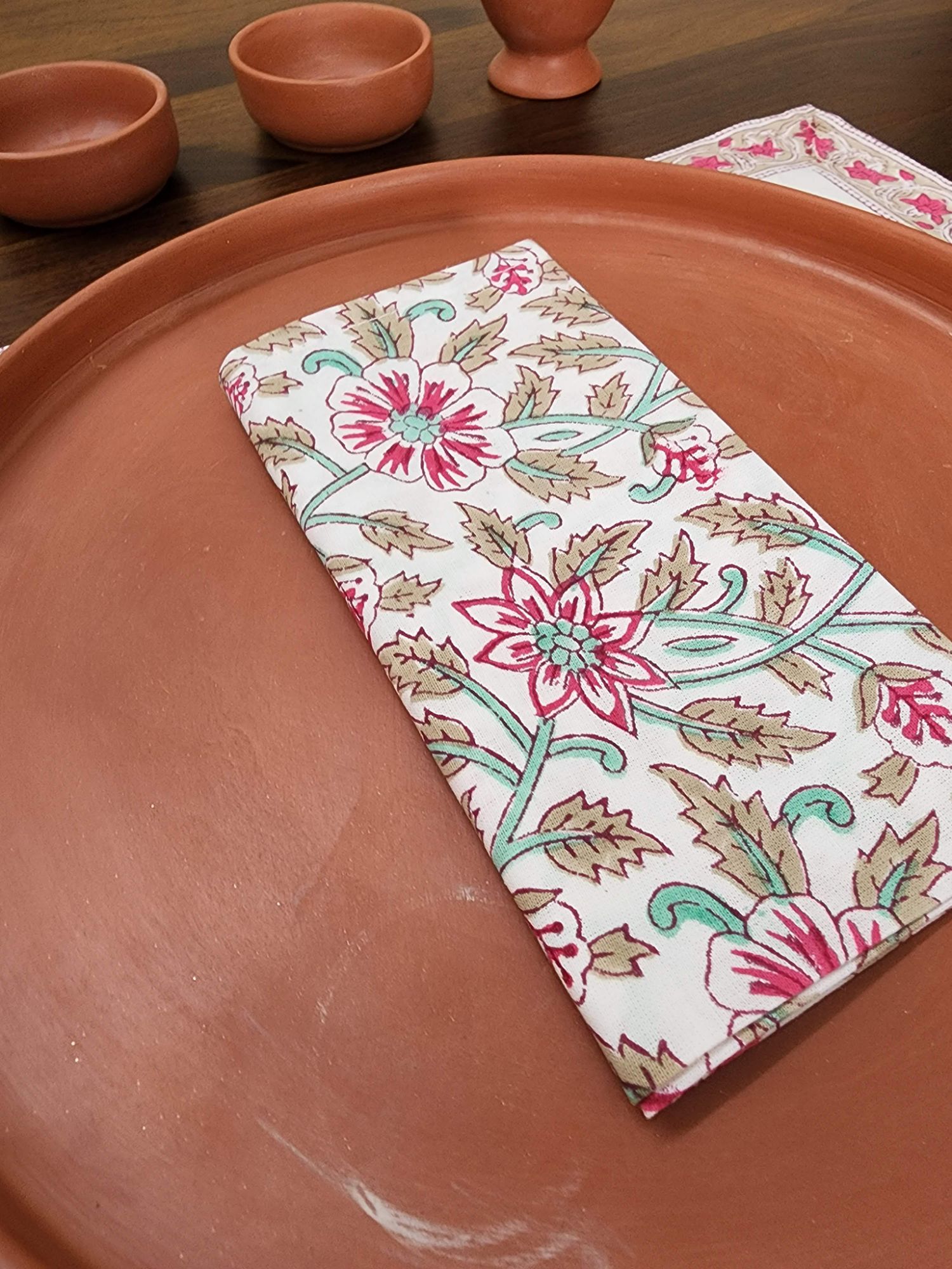 Ibtida Hand block Printed Cotton Napkins Meher