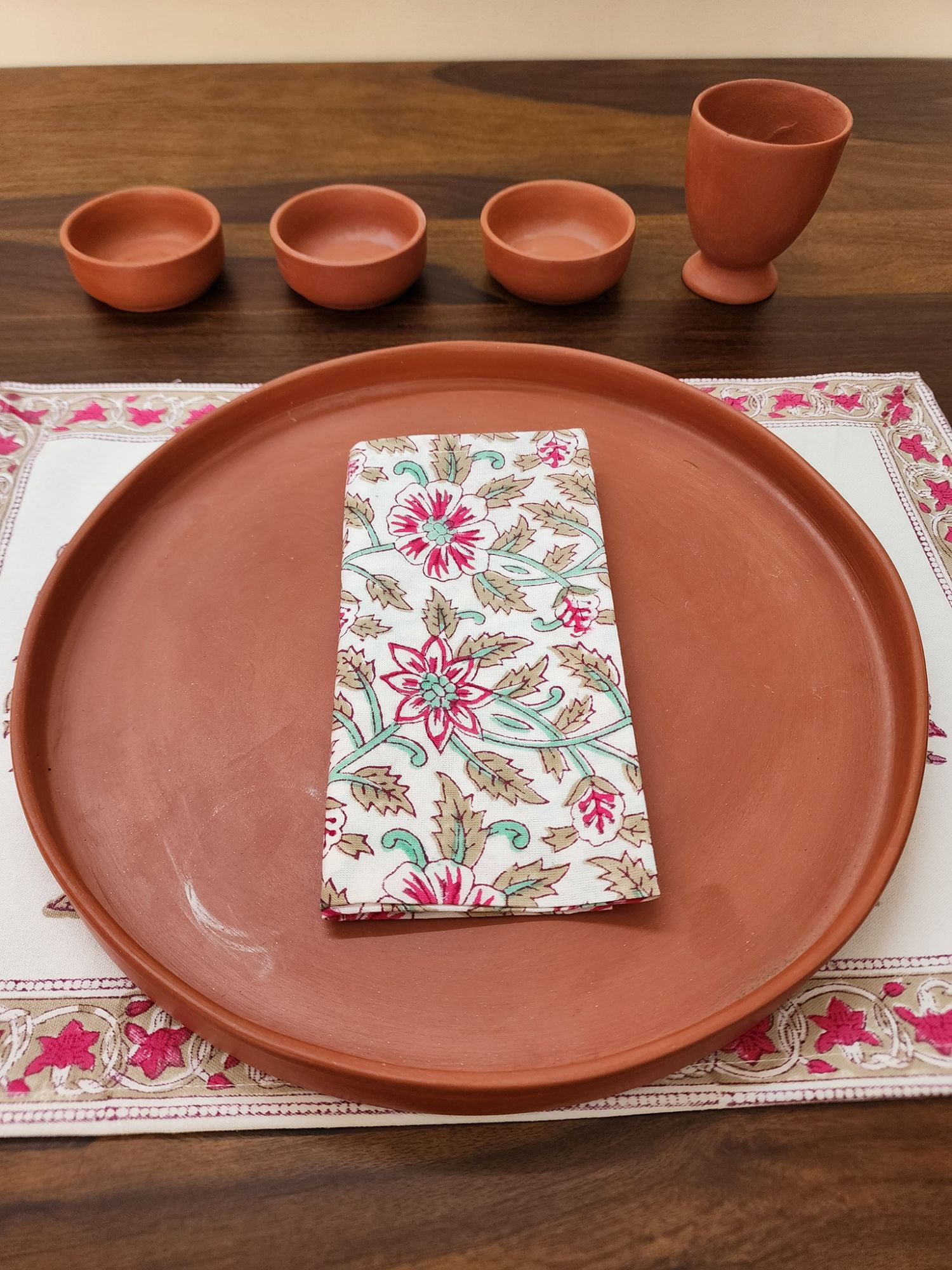 Ibtida Hand block Printed Cotton Napkins Meher
