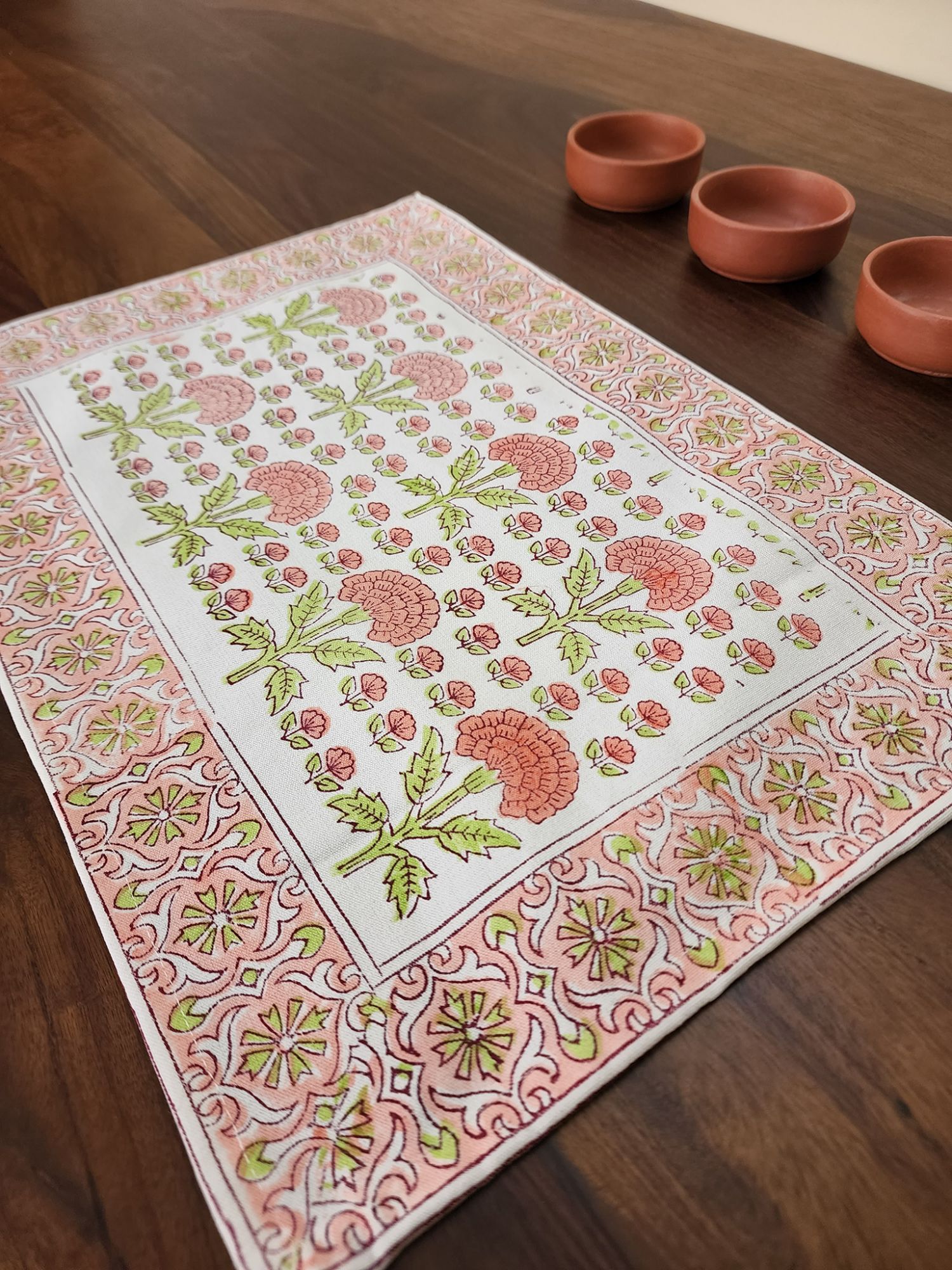 Taqreer Hand block Printed Cotton Canvas Placemat Suhana