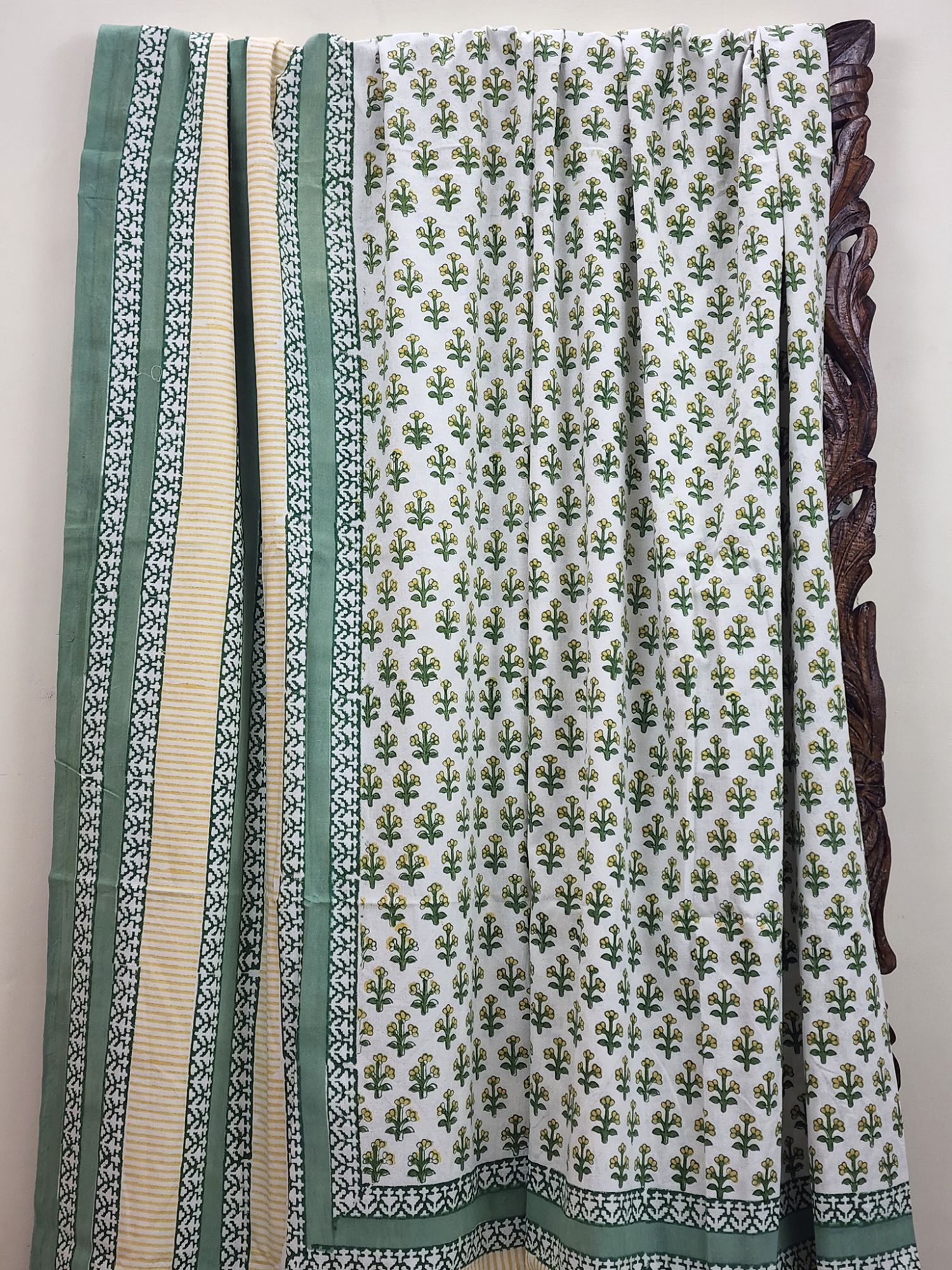 Aabaad Laghu Pure Cotton Hand block Printed Super Kingsize Bedsheet