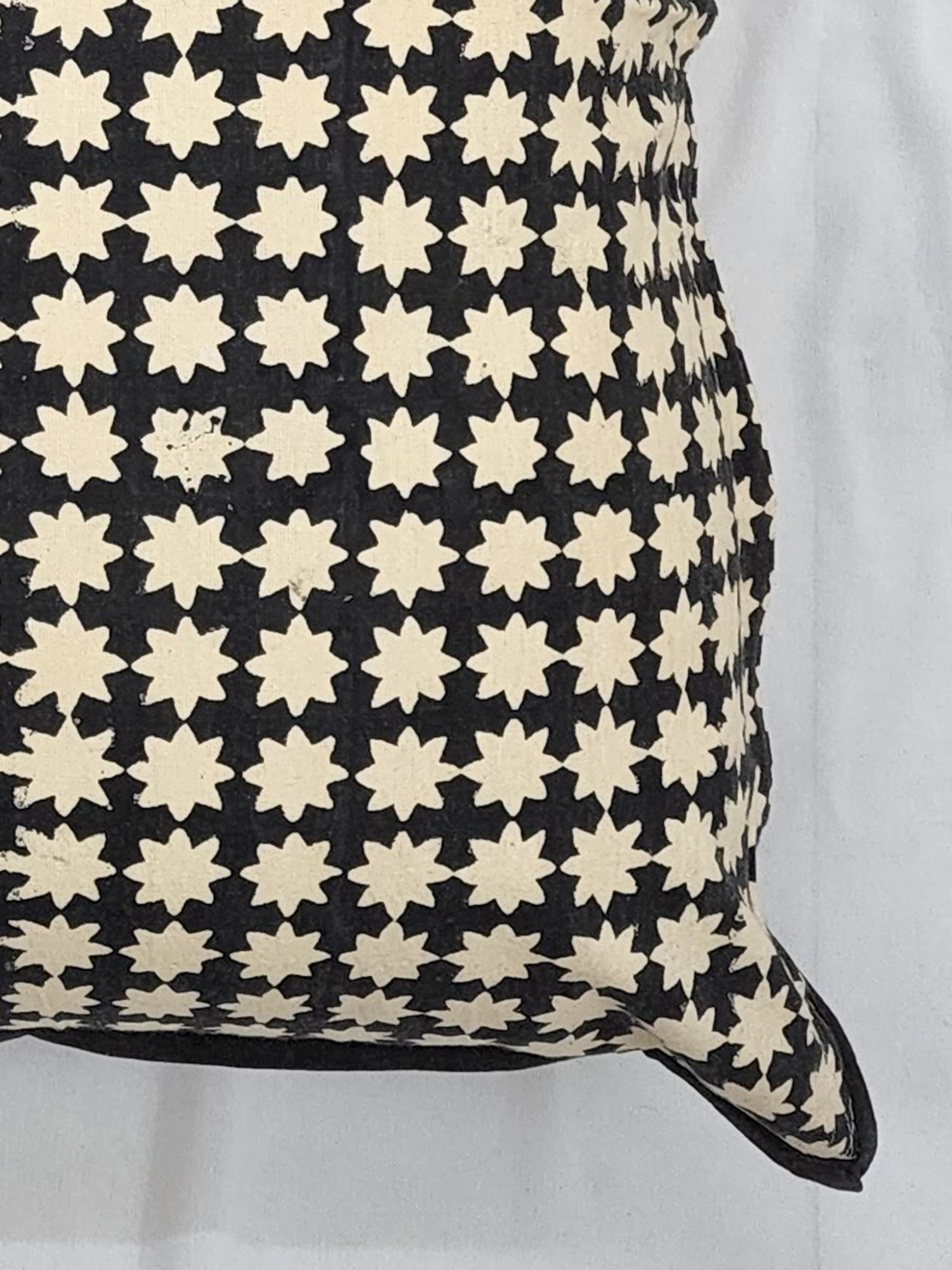 Pahluu Pure Cotton Reversible Hand Block Printed Cushion Cover 24x24 inch Black Red