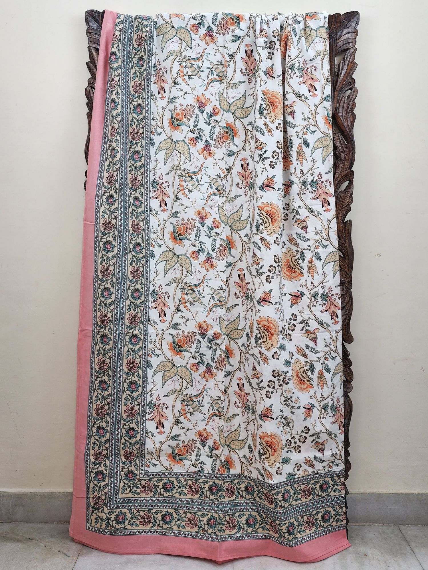 Zibaii Narm Pure Cotton Handmade Artisanal Super Kingsize Bedsheet