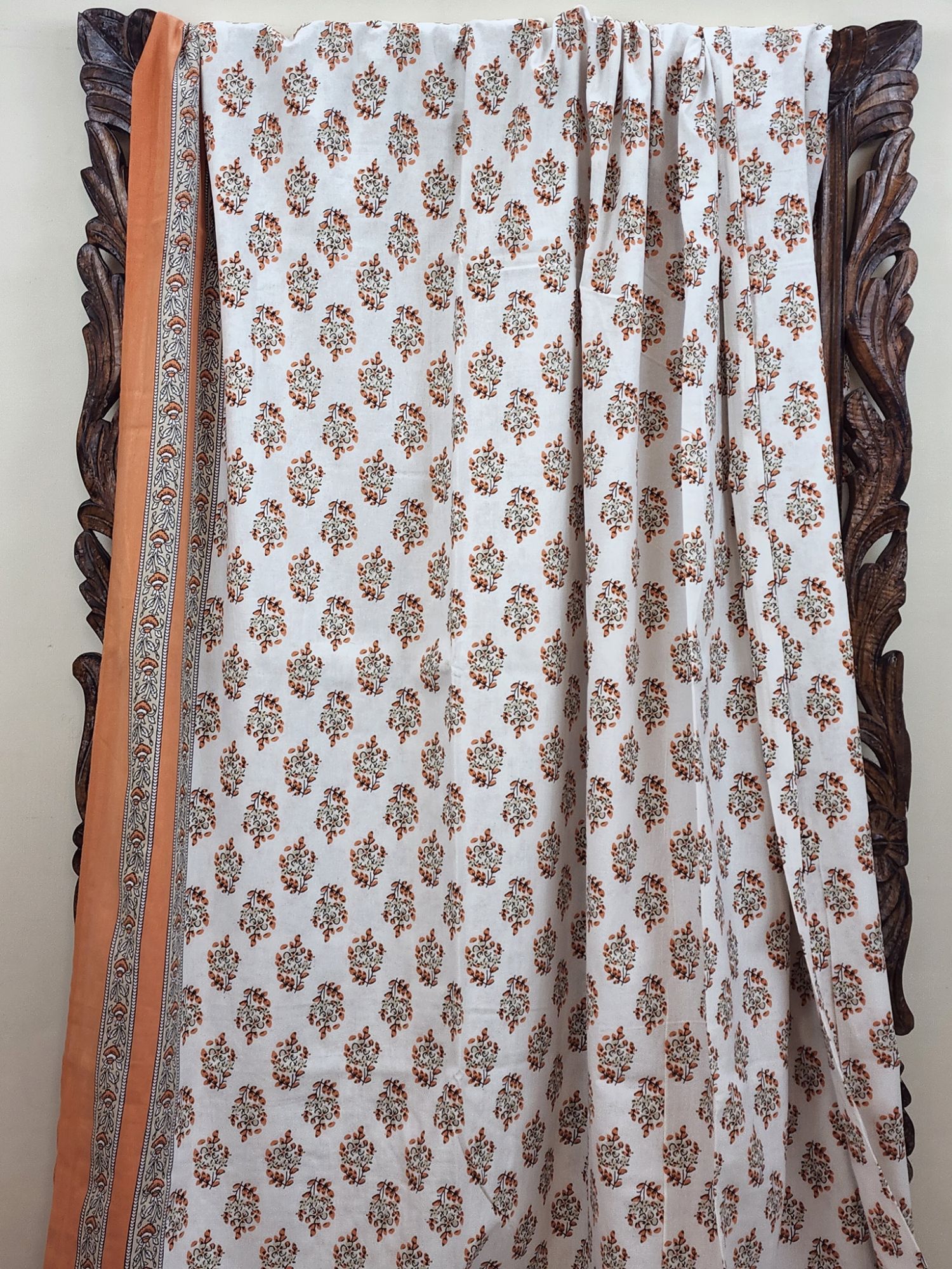 Zibaii Latif Pure Cotton Handmade Artisanal Super Kingsize Bedsheet