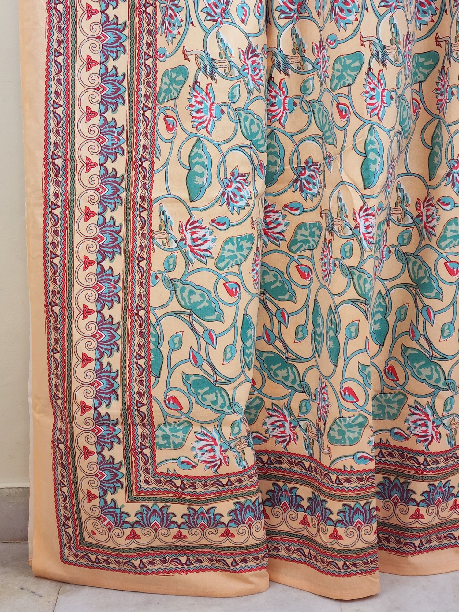 Zibaii Shadab Pure Cotton Handmade Artisanal Super Kingsize Bedsheet