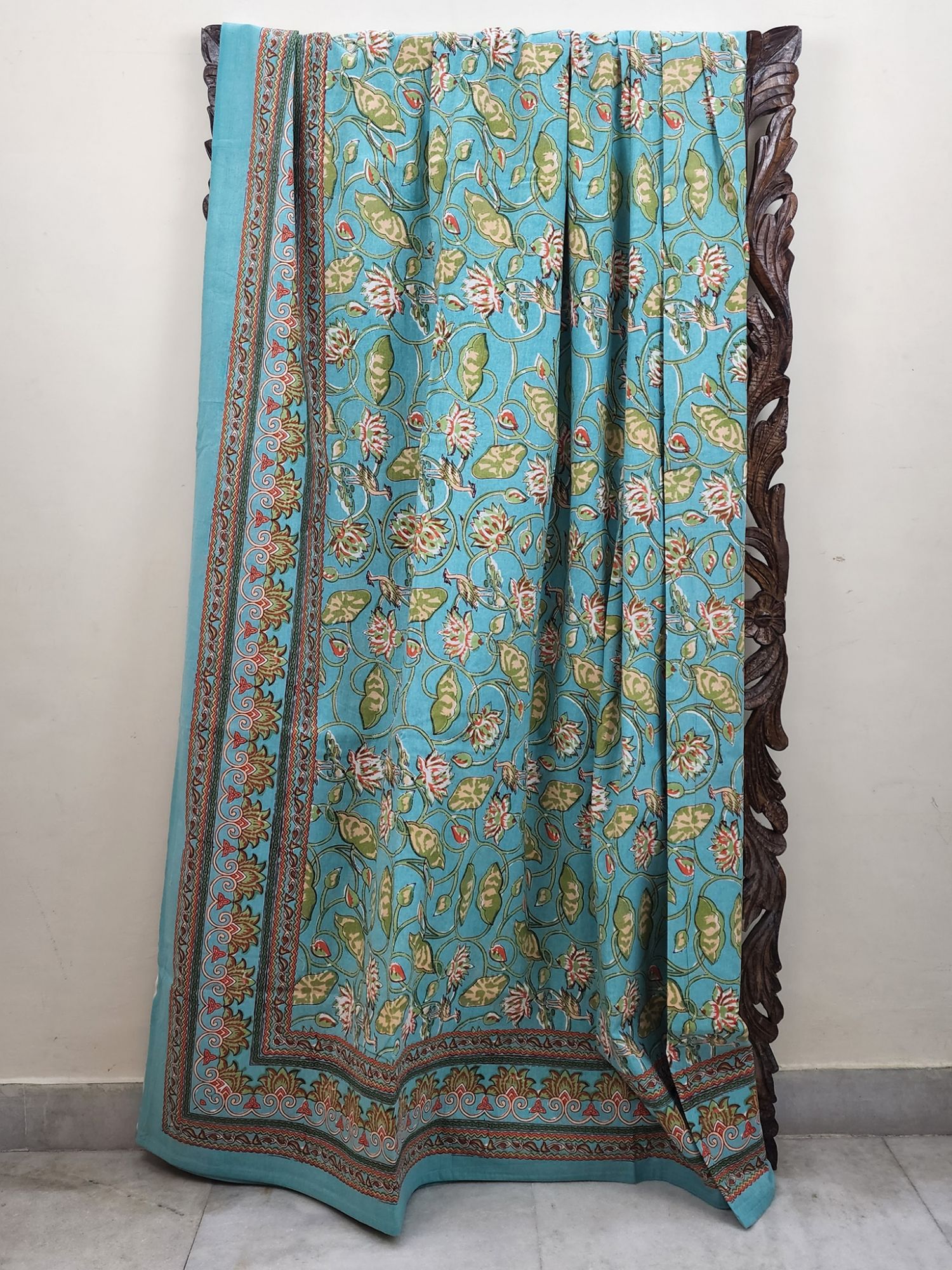 Zibaii Zinati Pure Cotton Handmade Artisanal Super Kingsize Bedsheet