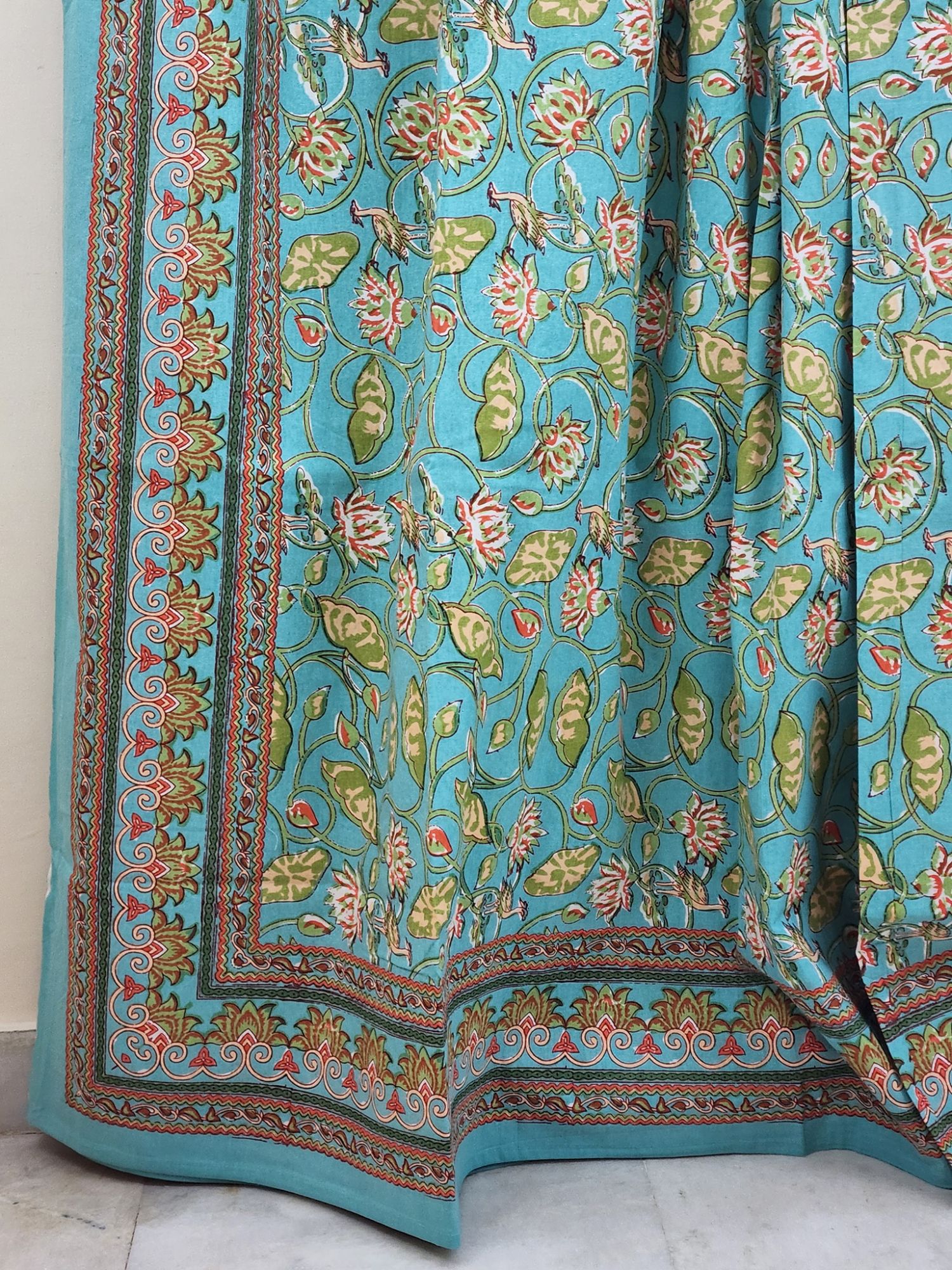 Zibaii Zinati Pure Cotton Handmade Artisanal Super Kingsize Bedsheet