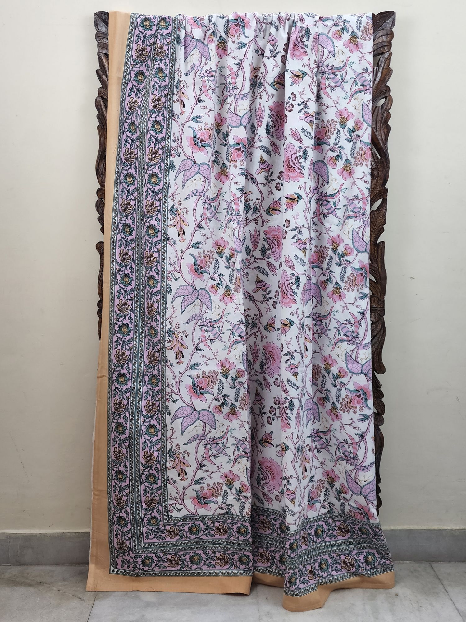 Zibaii Makhmal Pure Cotton Handmade Artisanal Super Kingsize Bedsheet