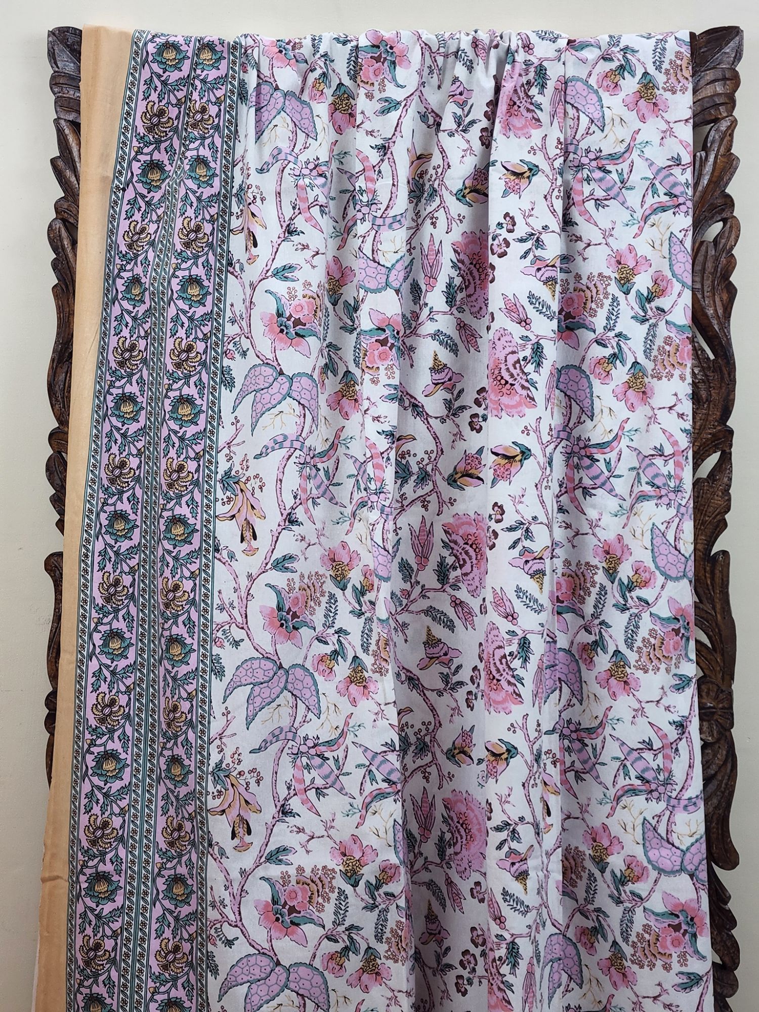 Zibaii Makhmal Pure Cotton Handmade Artisanal Super Kingsize Bedsheet