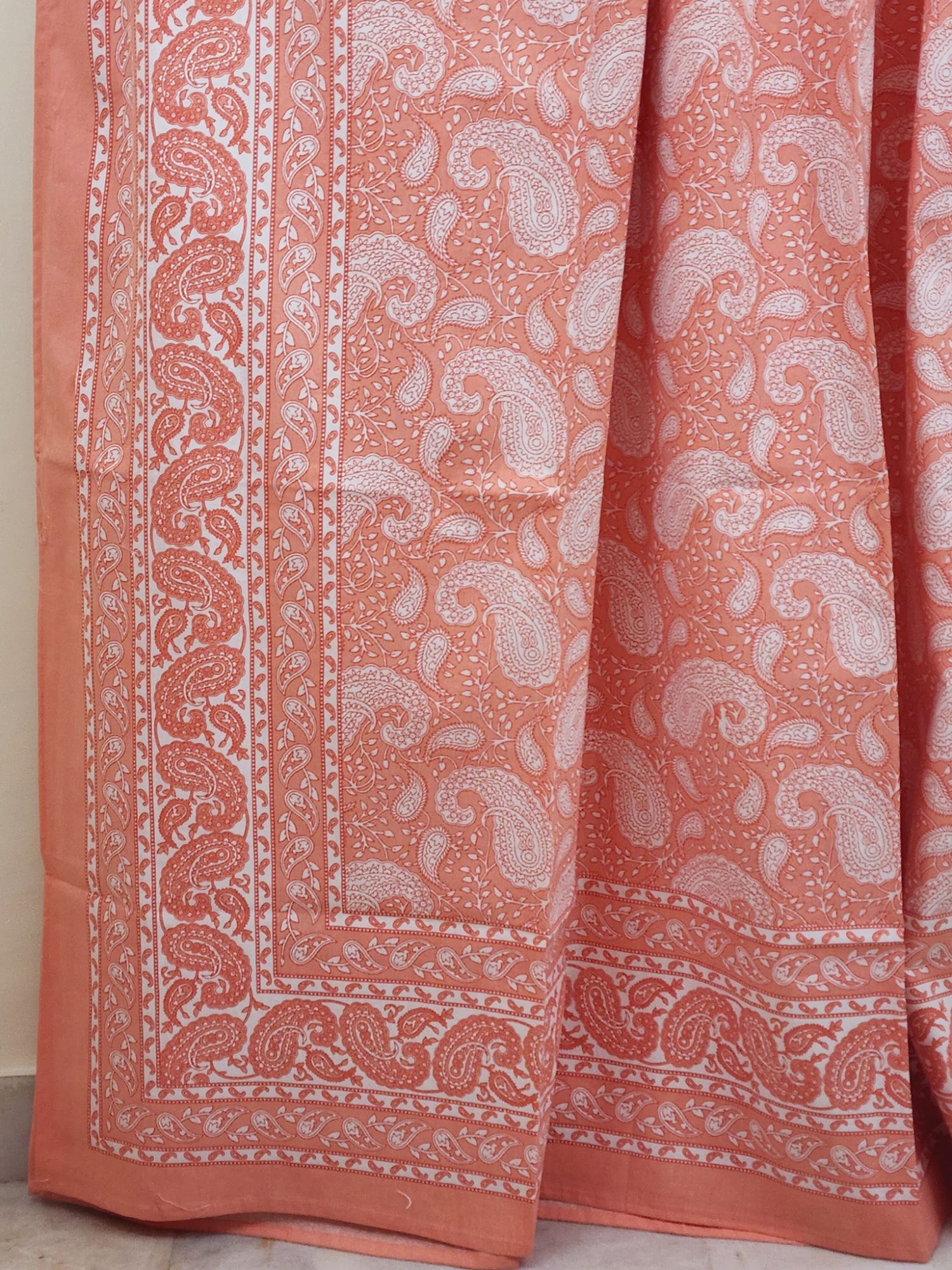 Zibaii Katani Pure Cotton Handmade Artisanal Super Kingsize Bedsheet