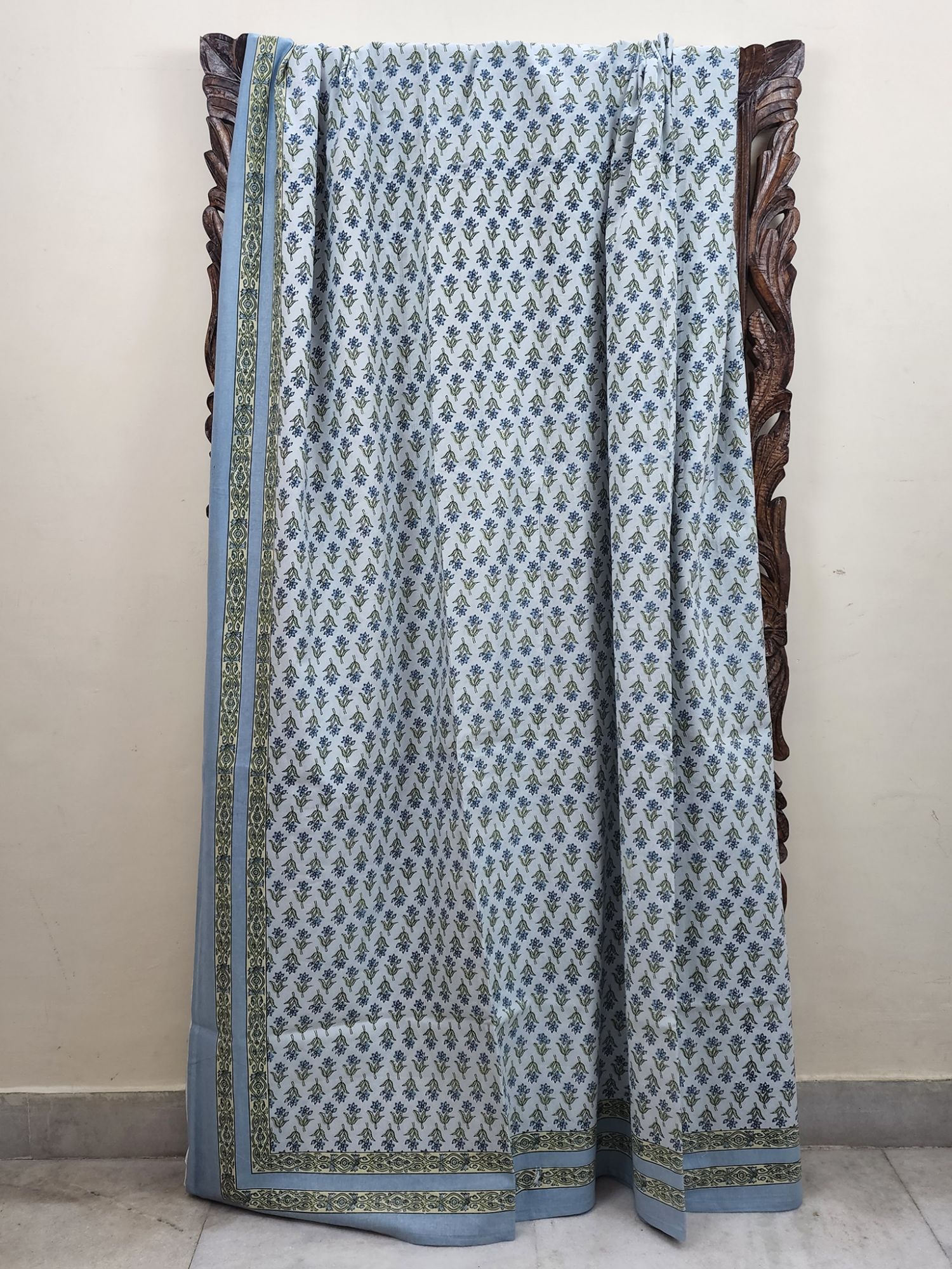 Zibaii Ranfo Pure Cotton Handmade Artisanal Super Kingsize Bedsheet