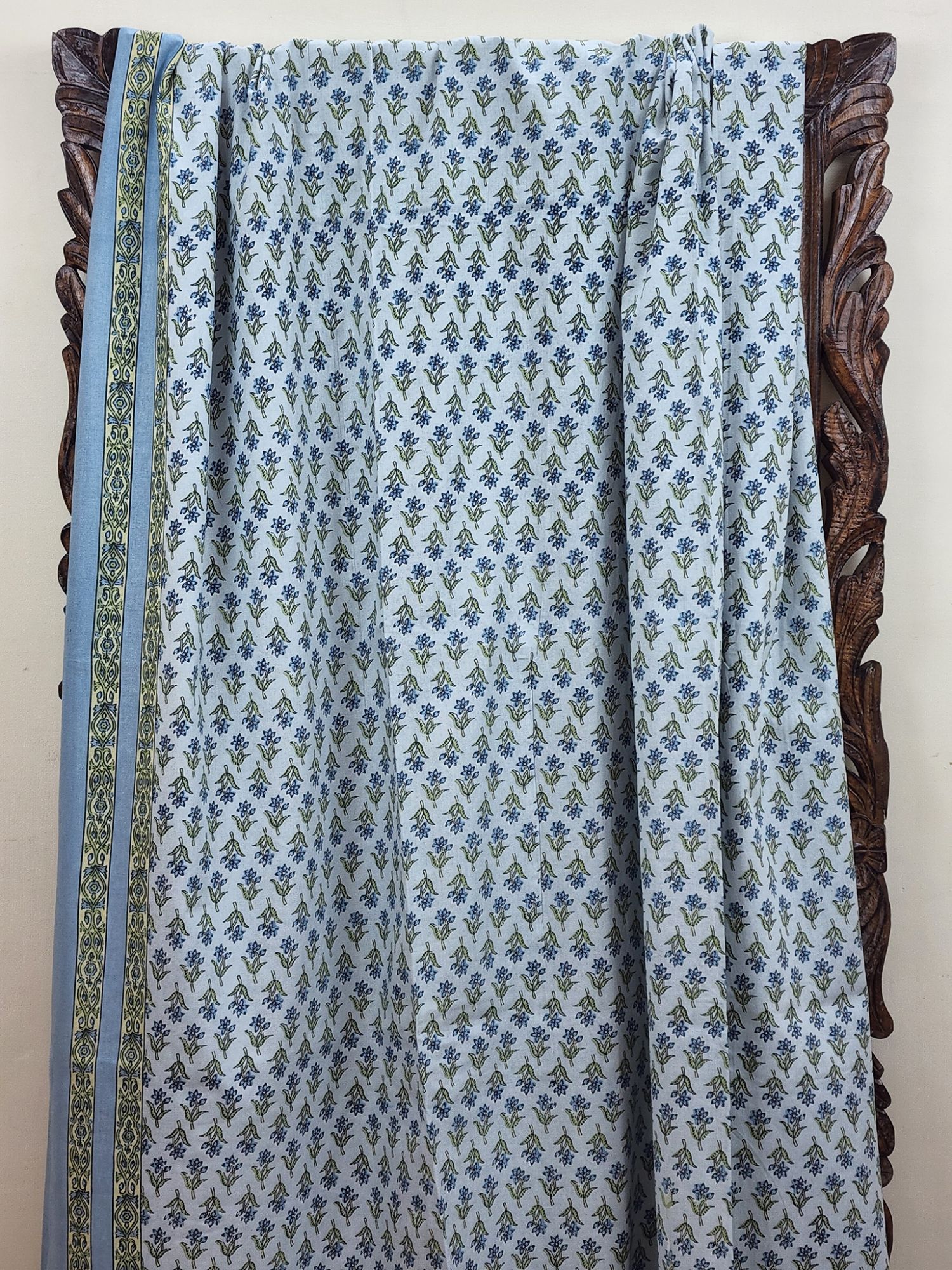 Zibaii Ranfo Pure Cotton Handmade Artisanal Super Kingsize Bedsheet