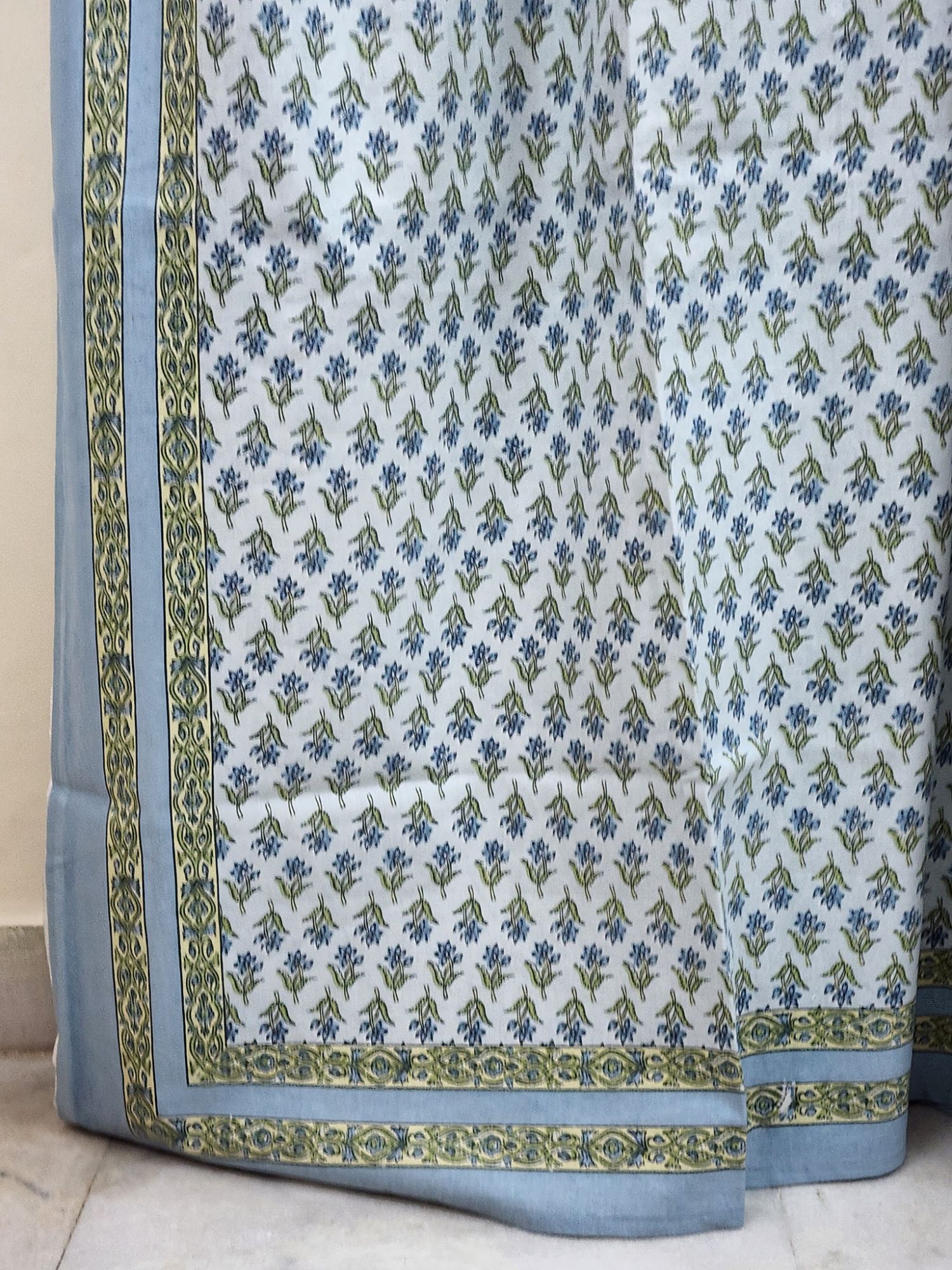 Zibaii Ranfo Pure Cotton Handmade Artisanal Super Kingsize Bedsheet