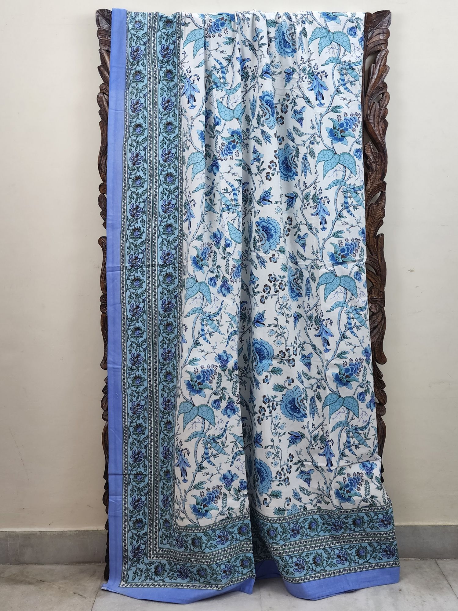 Zibaii Katan Pure Cotton Handmade Artisanal Super Kingsize Bedsheet