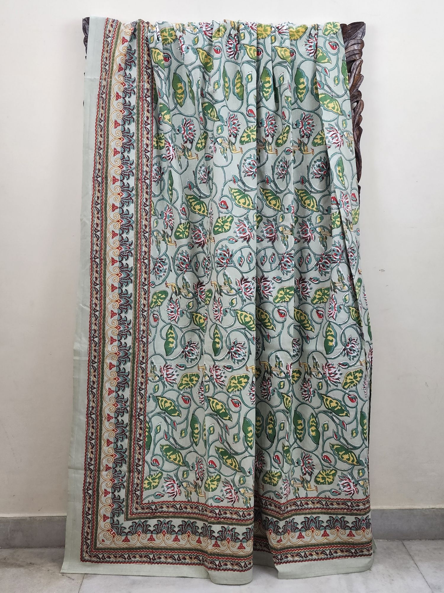 Zibaii Panbe Pure Cotton Handmade Artisanal Super Kingsize Bedsheet