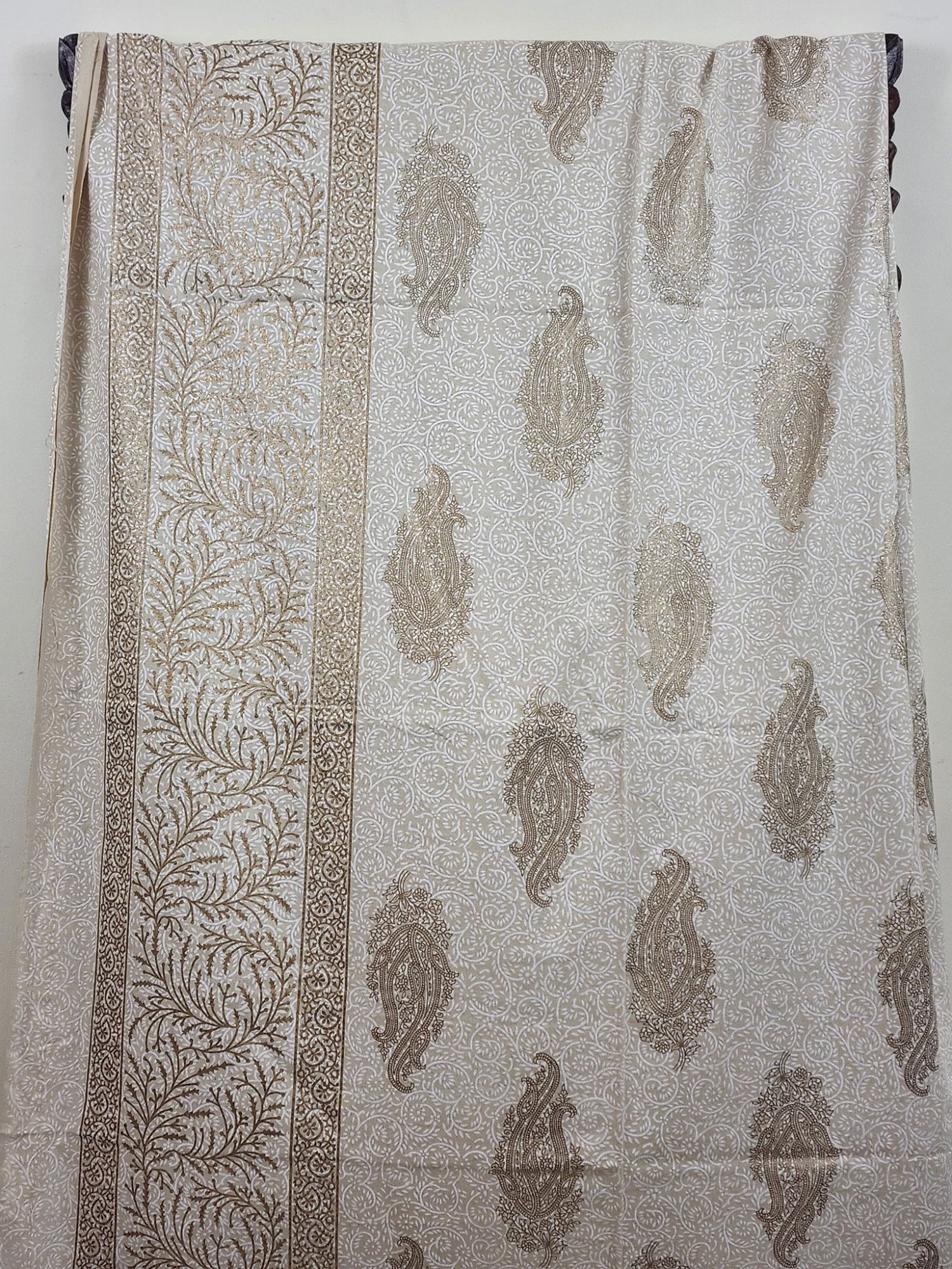 Sitaare Pure Cotton Queen Size Bedsheet Champagne Gold