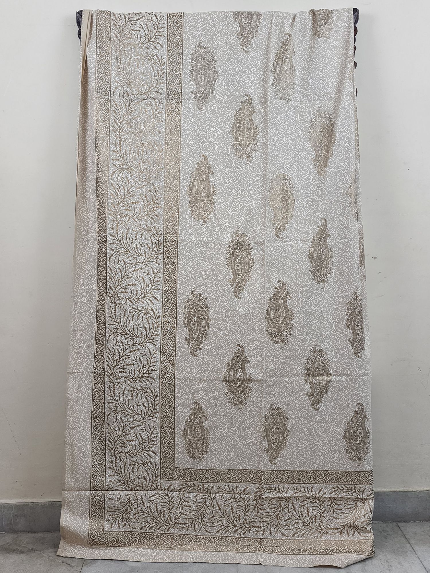 Sitaare Pure Cotton Queen Size Bedsheet Champagne Gold