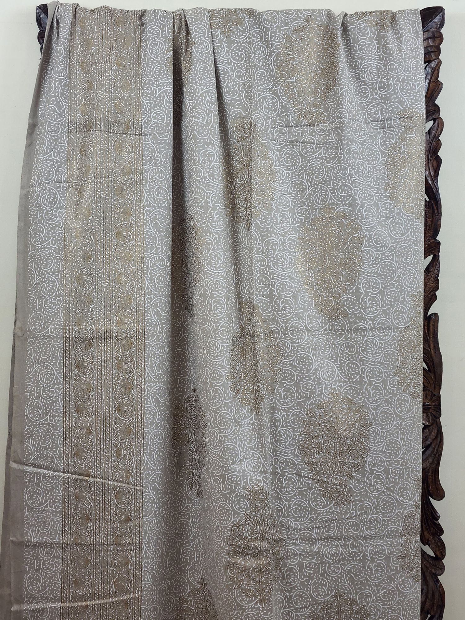 Sitaare Pure Cotton Queen Size Bedsheet Sand Gold
