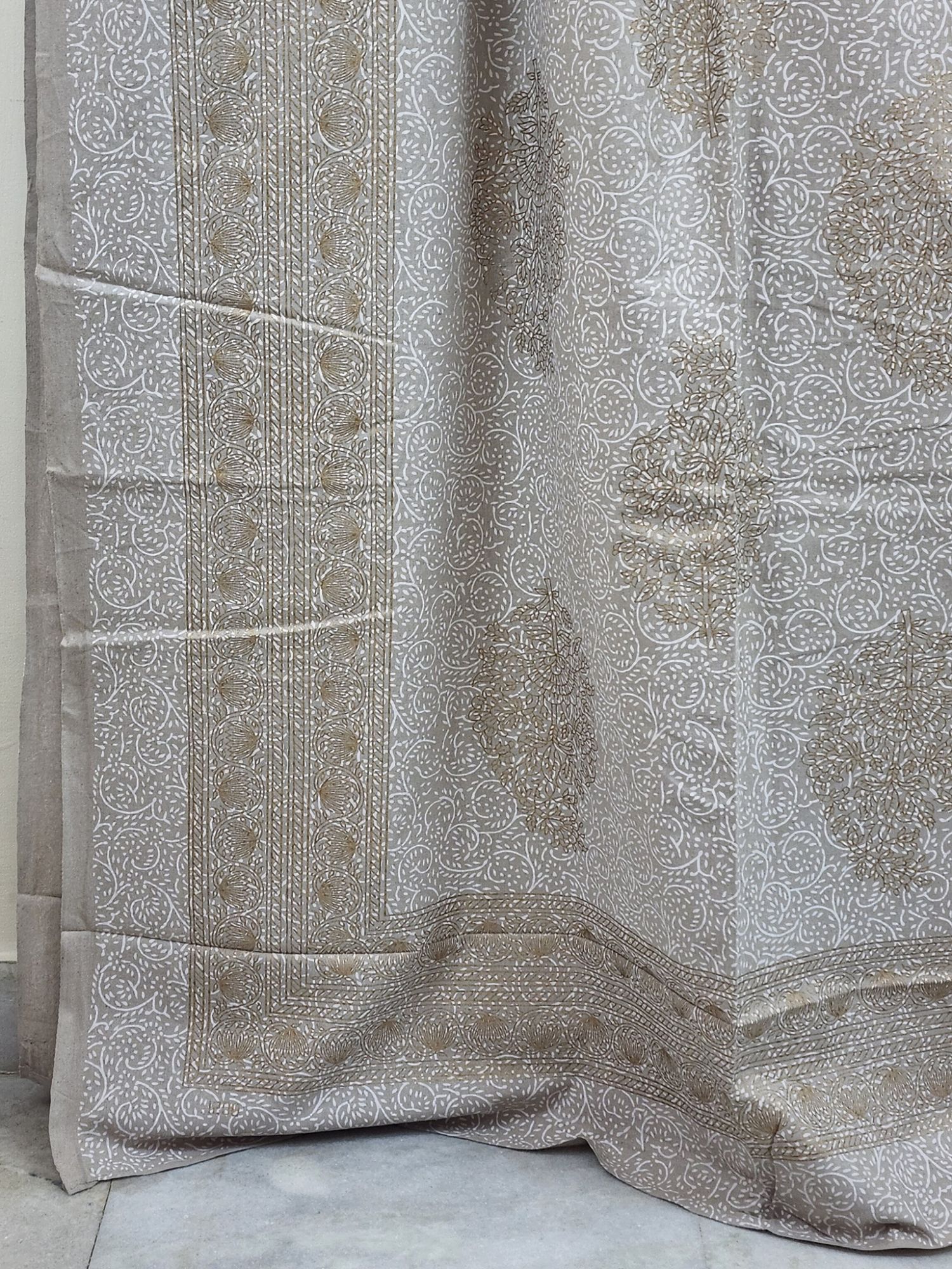 Sitaare Pure Cotton Queen Size Bedsheet Sand Gold