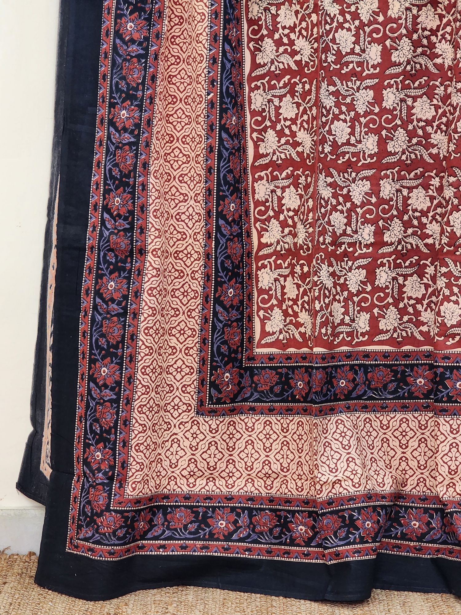 Ahar Kalamkari Pure Cotton Queen Size Bedsheet