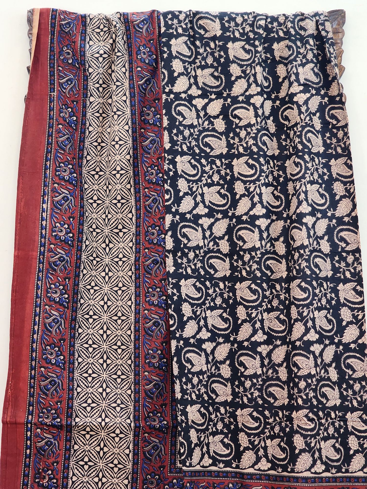 Ekam Kalamkari Pure Cotton Queen Size Bedsheet