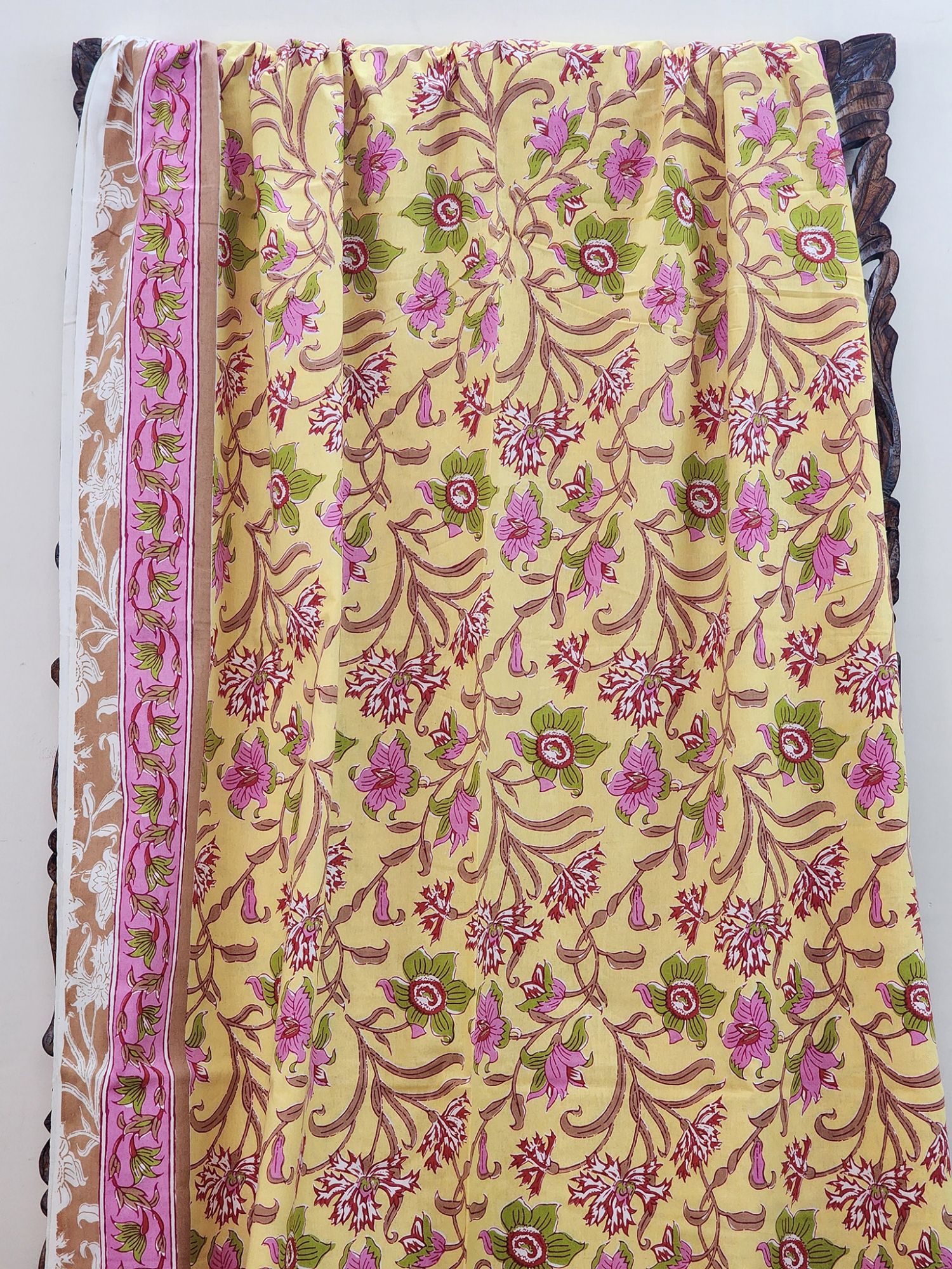 Yoshita Pure Cotton Handmade Artisanal Kingsize Double Bedsheet