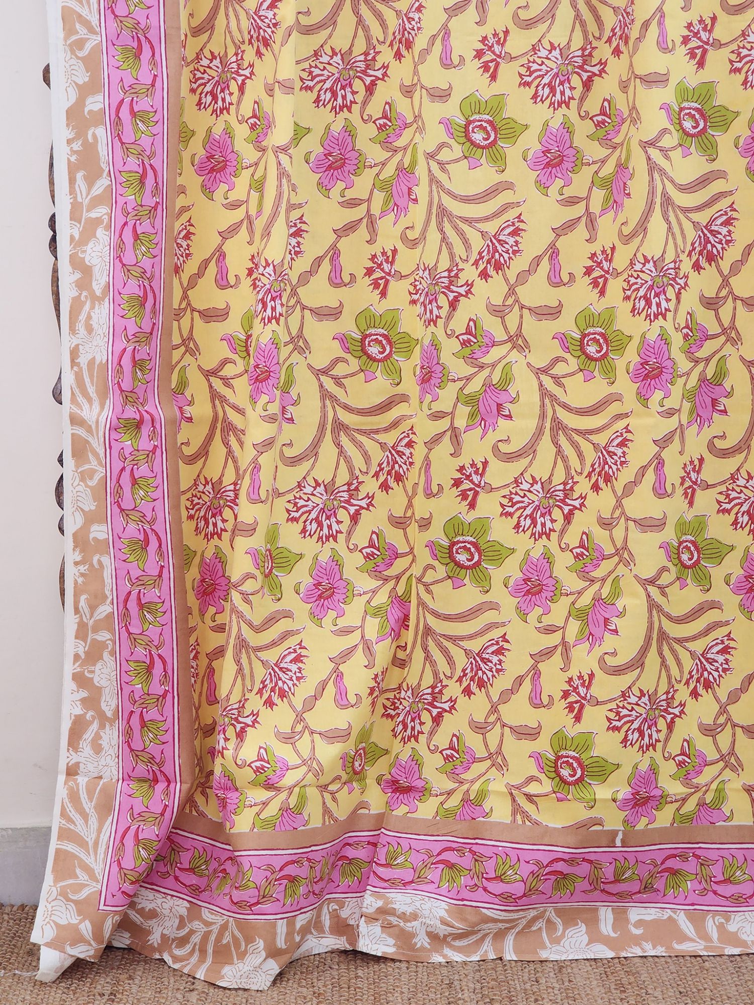 Yoshita Pure Cotton Handmade Artisanal Kingsize Double Bedsheet