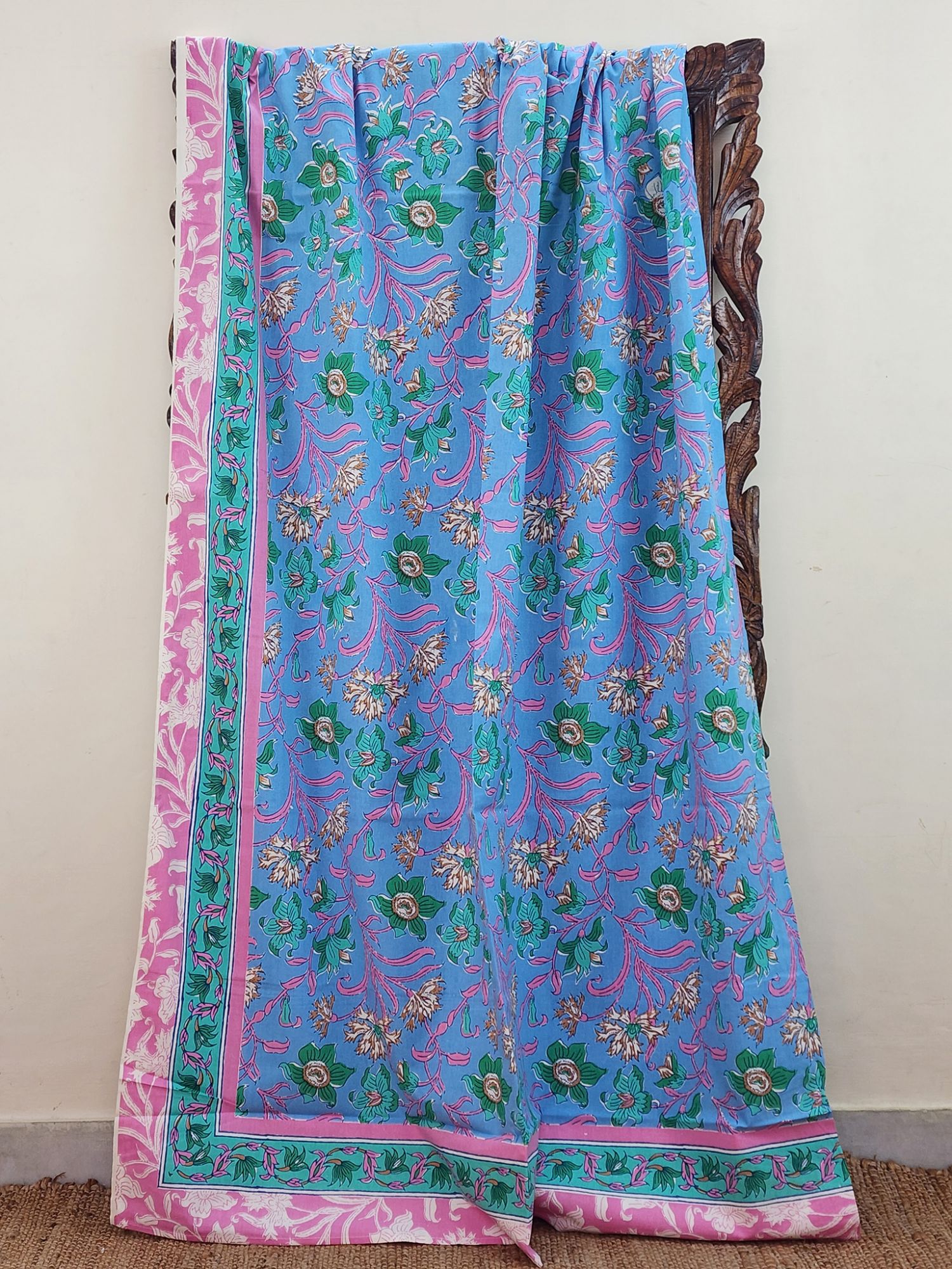 Varnini Pure Cotton Handmade Artisanal Kingsize Double Bedsheet