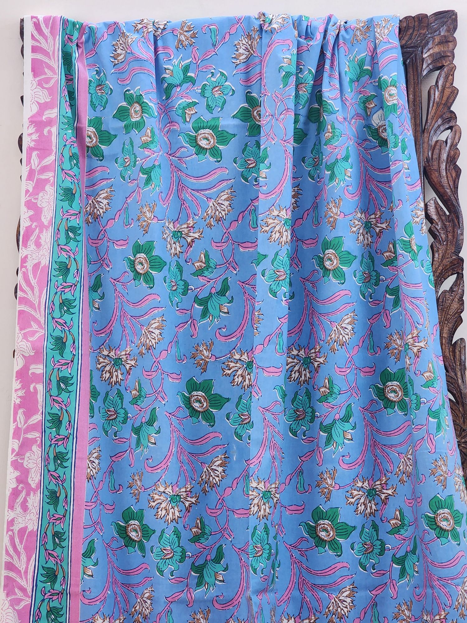 Varnini Pure Cotton Handmade Artisanal Kingsize Double Bedsheet