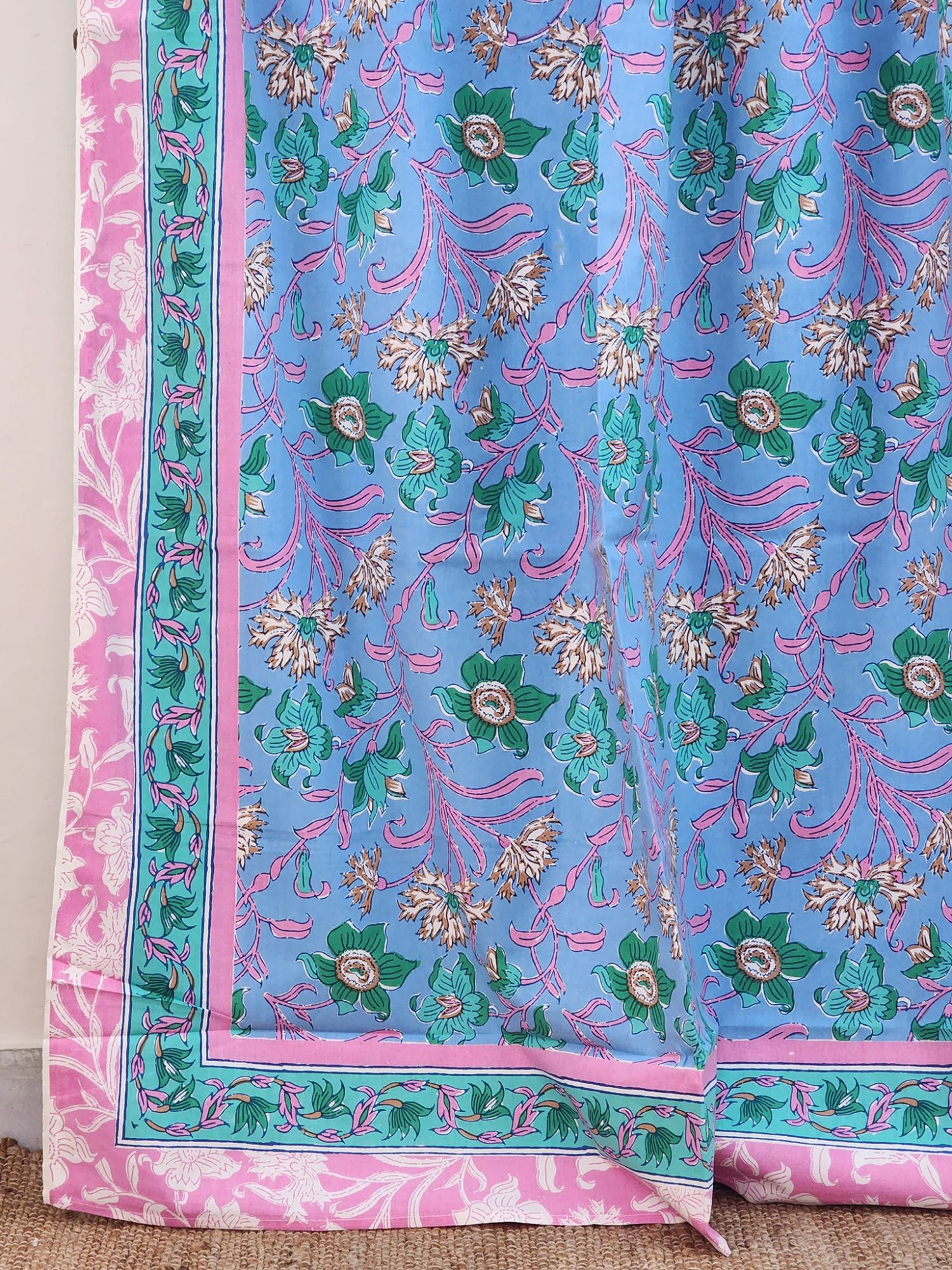 Varnini Pure Cotton Handmade Artisanal Kingsize Double Bedsheet