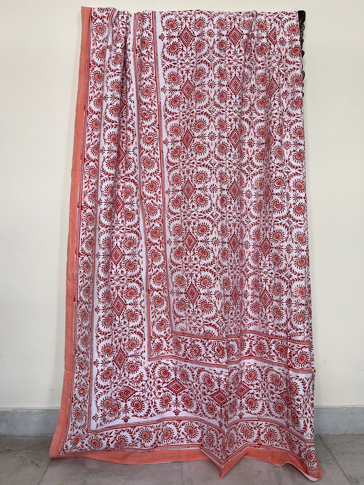 Aabaad Atrangi Pure Cotton hand block Printed Super Kingsize Bedsheet
