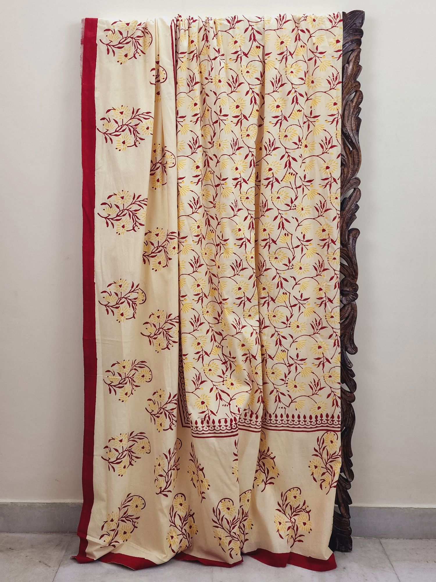 Aabaad Jugnu Pure Cotton hand block Printed Super Kingsize Bedsheet