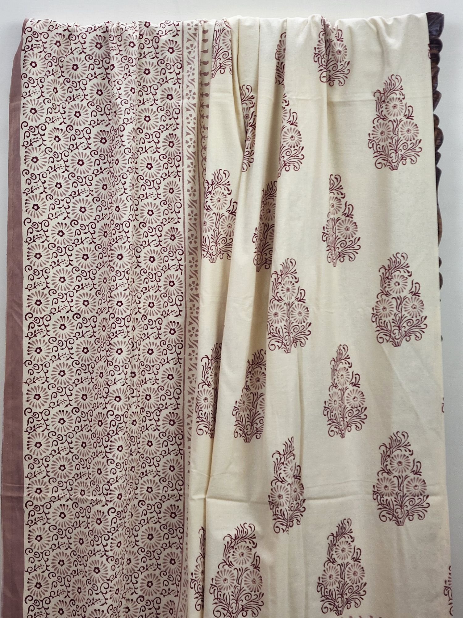 Aabaad Manorama Pure Cotton hand block Printed Super Kingsize Bedsheet