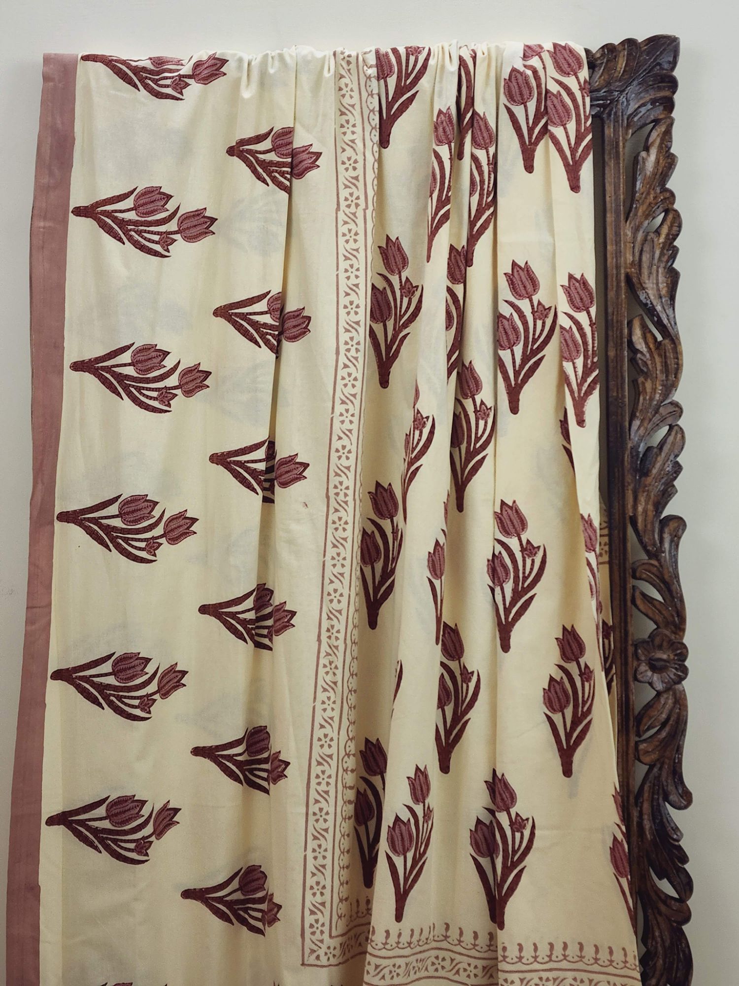Aabaad Pyar ke Dweep Pure Cotton hand block Printed Super Kingsize Bedsheet