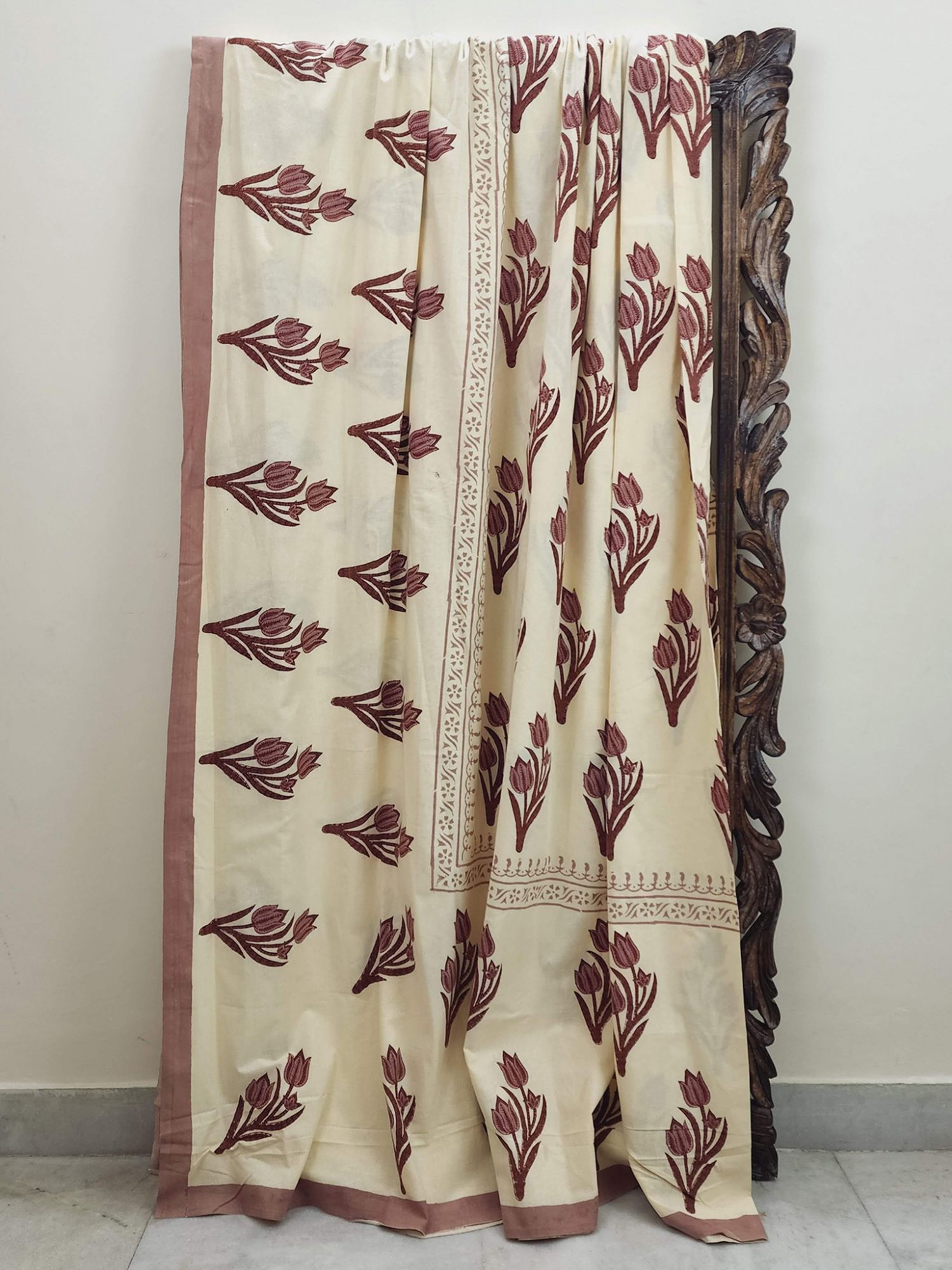 Aabaad Pyar ke Dweep Pure Cotton hand block Printed Super Kingsize Bedsheet