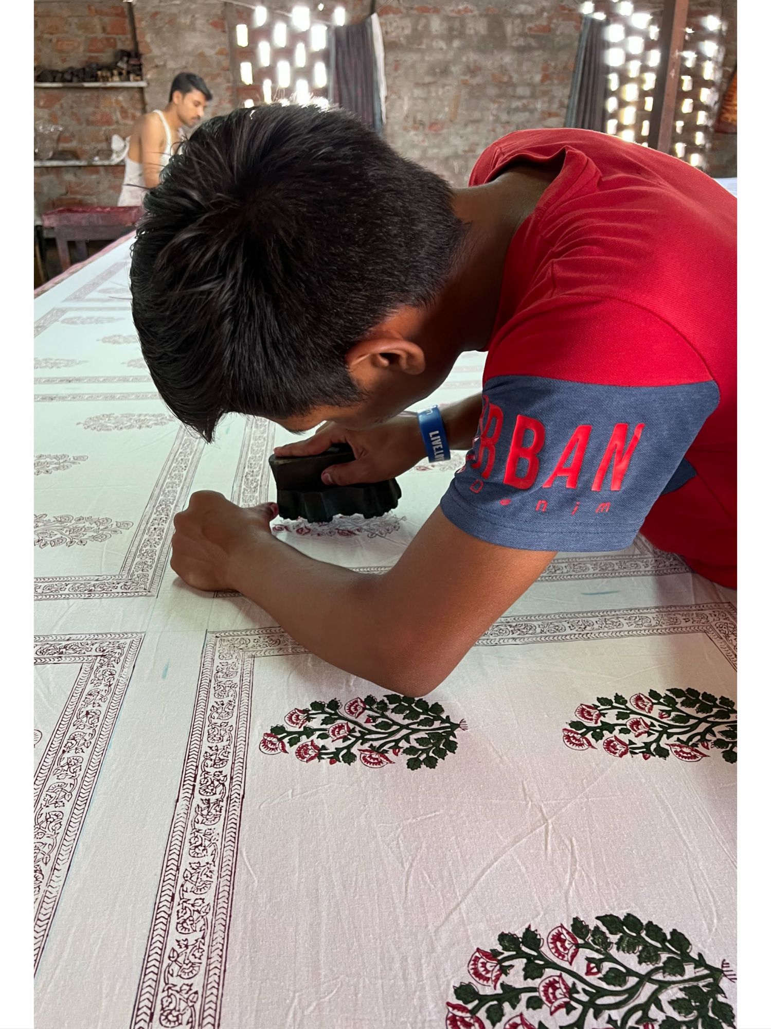 Aabaad Sugandhi Pure Cotton hand block Printed Super Kingsize Bedsheet