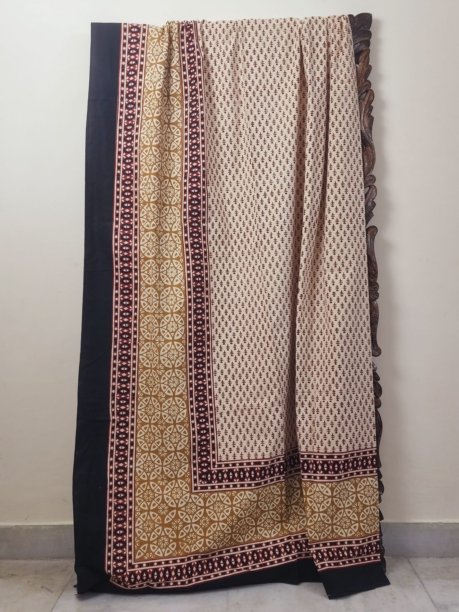 Advaita Pure Cotton Queen Size Bedsheet Bagru