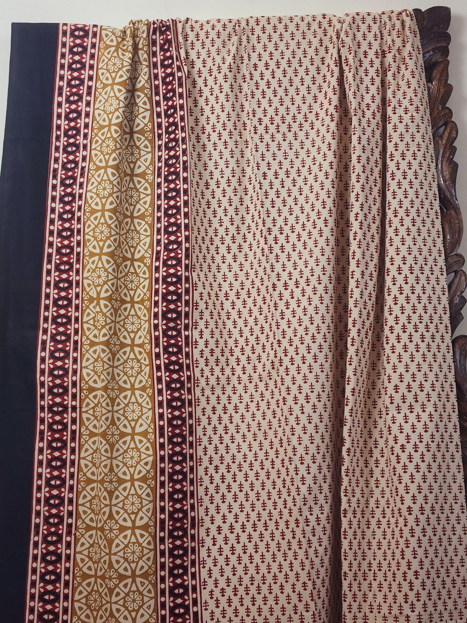 Advaita Pure Cotton Queen Size Bedsheet Bagru