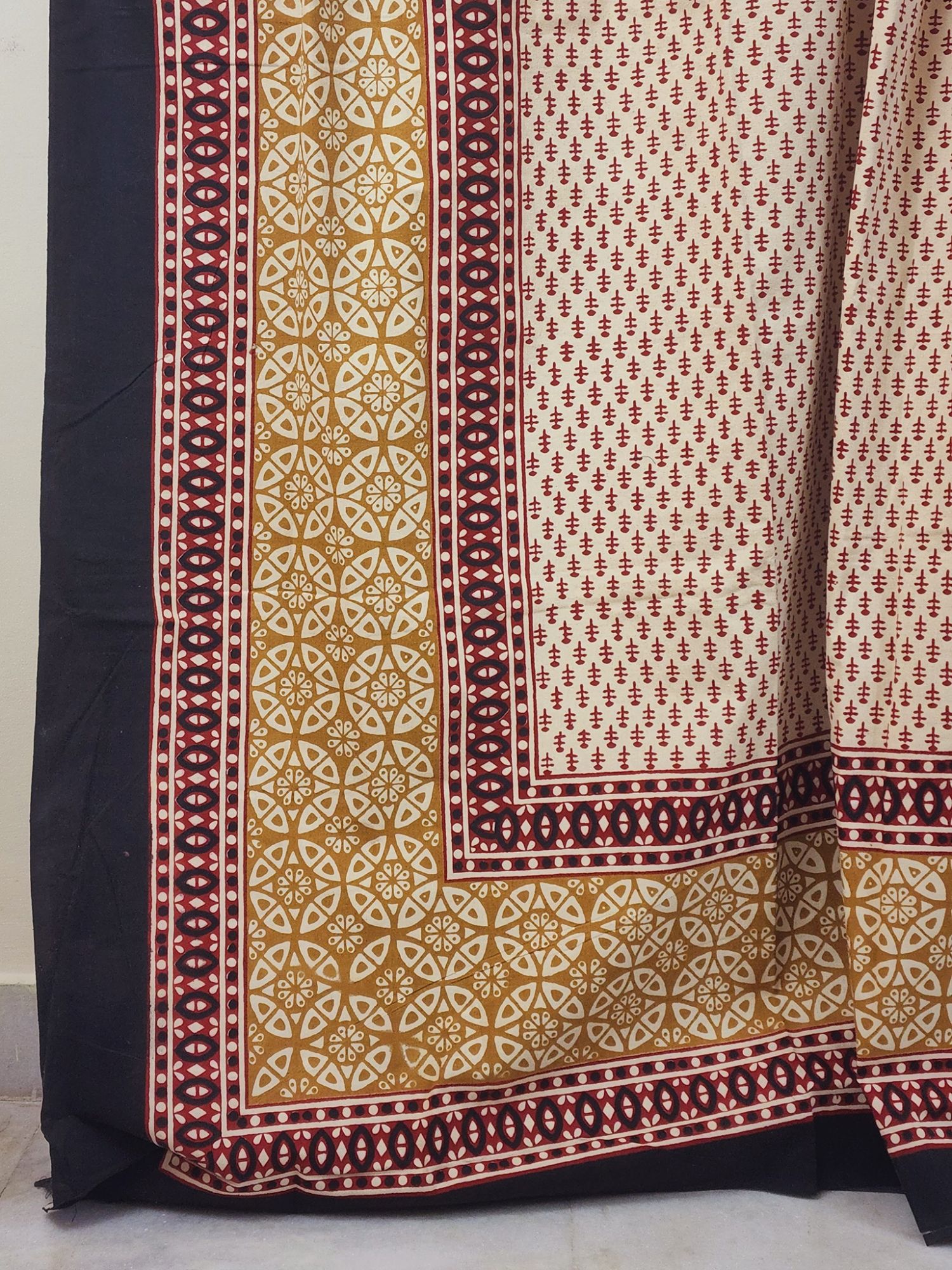 Advaita Pure Cotton Queen Size Bedsheet Bagru