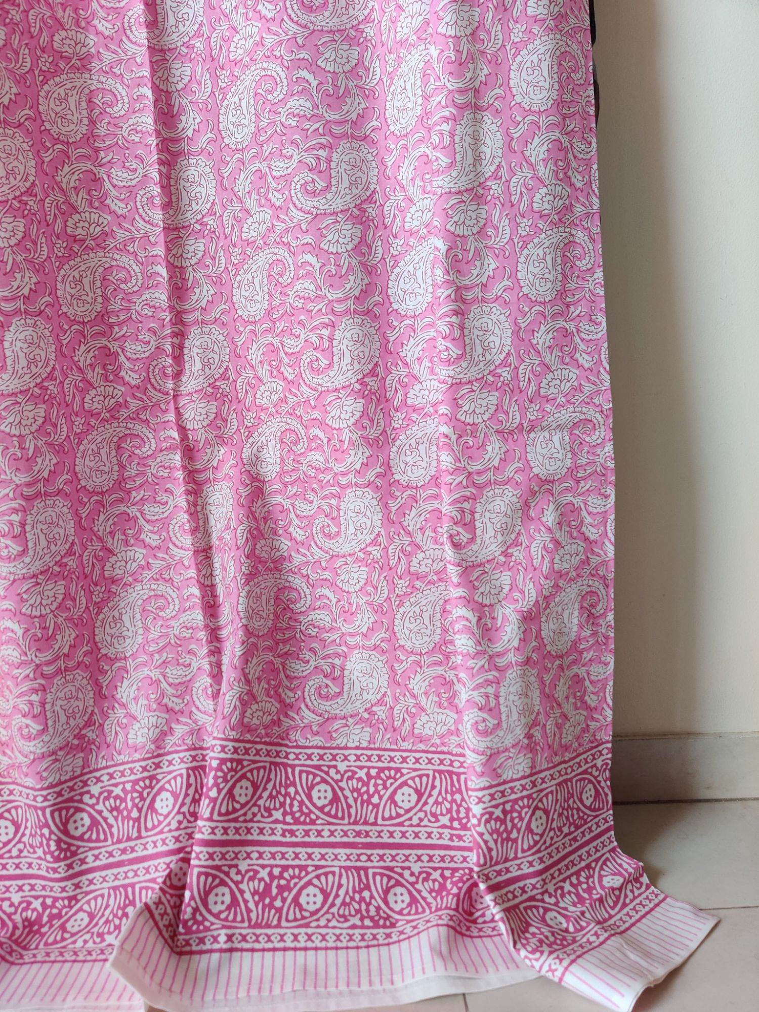 Firdaus Anambar Pure Cotton Handmade Artisanal Super Kingsize Bedsheet