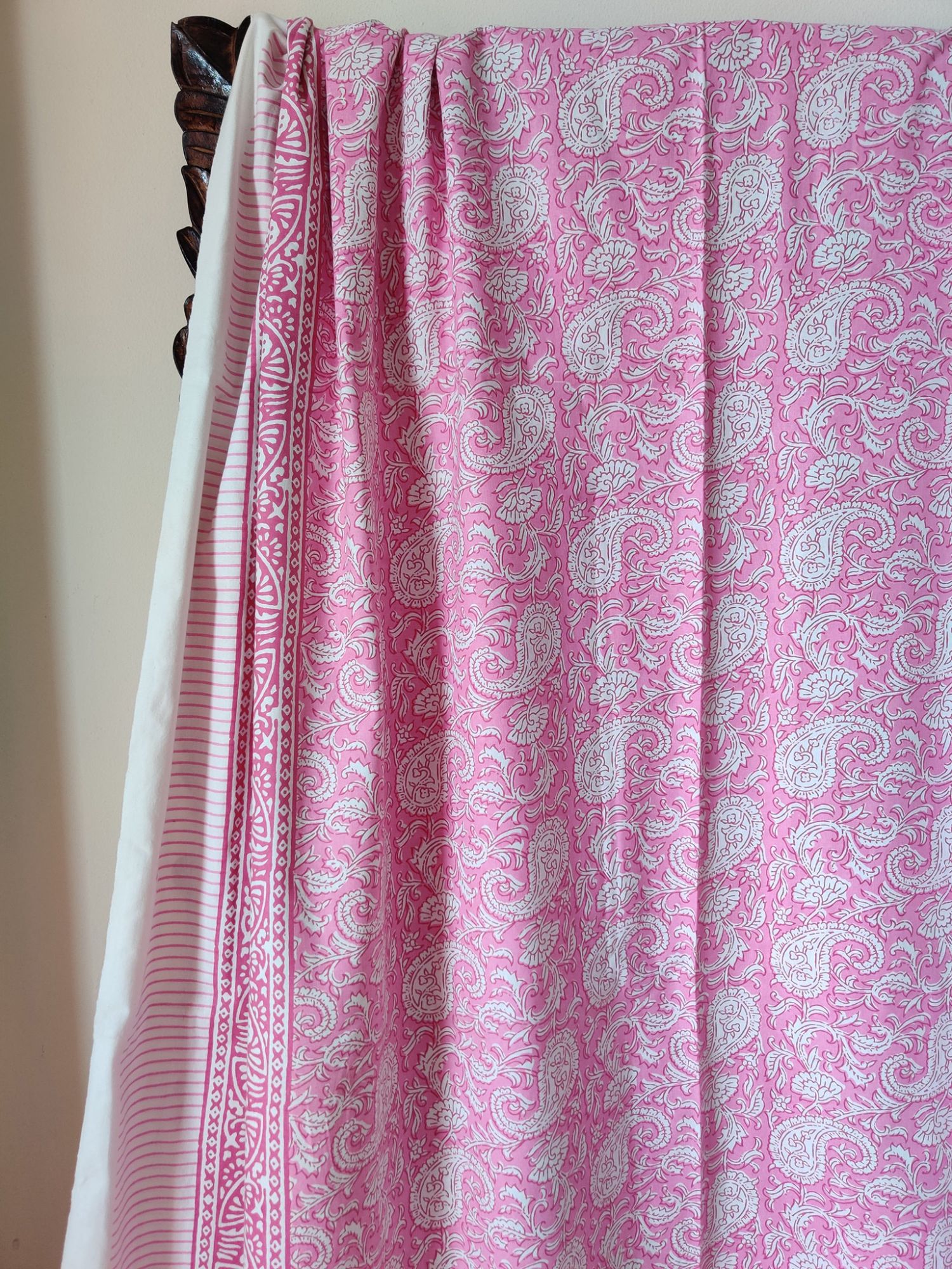 Firdaus Anambar Pure Cotton Handmade Artisanal Super Kingsize Bedsheet