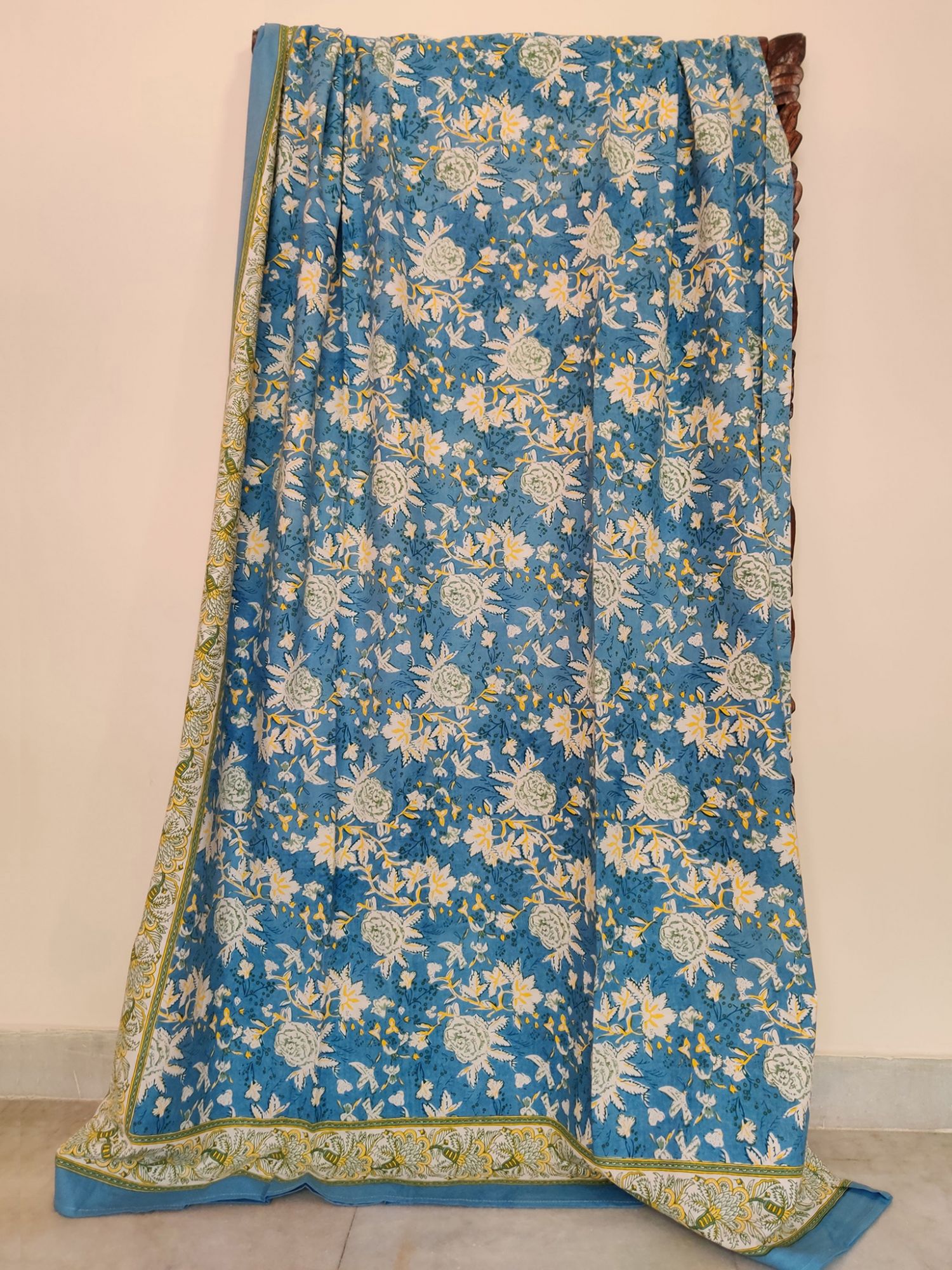 Firdaus Hushe Pure Cotton Handmade Artisanal Super Kingsize Bedsheet