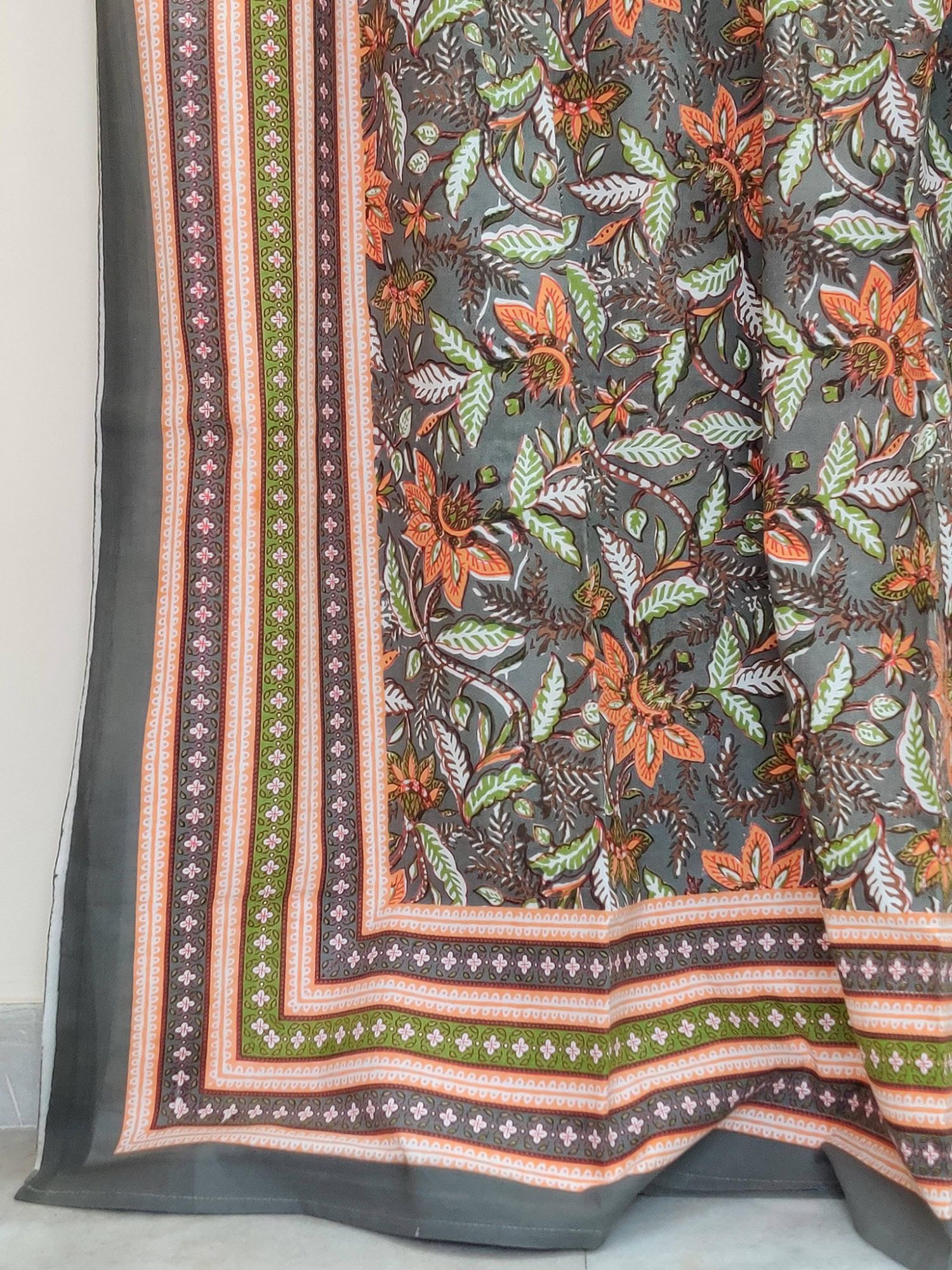 Firdaus Tangir Pure Cotton Handmade Artisanal Super Kingsize Bedsheet