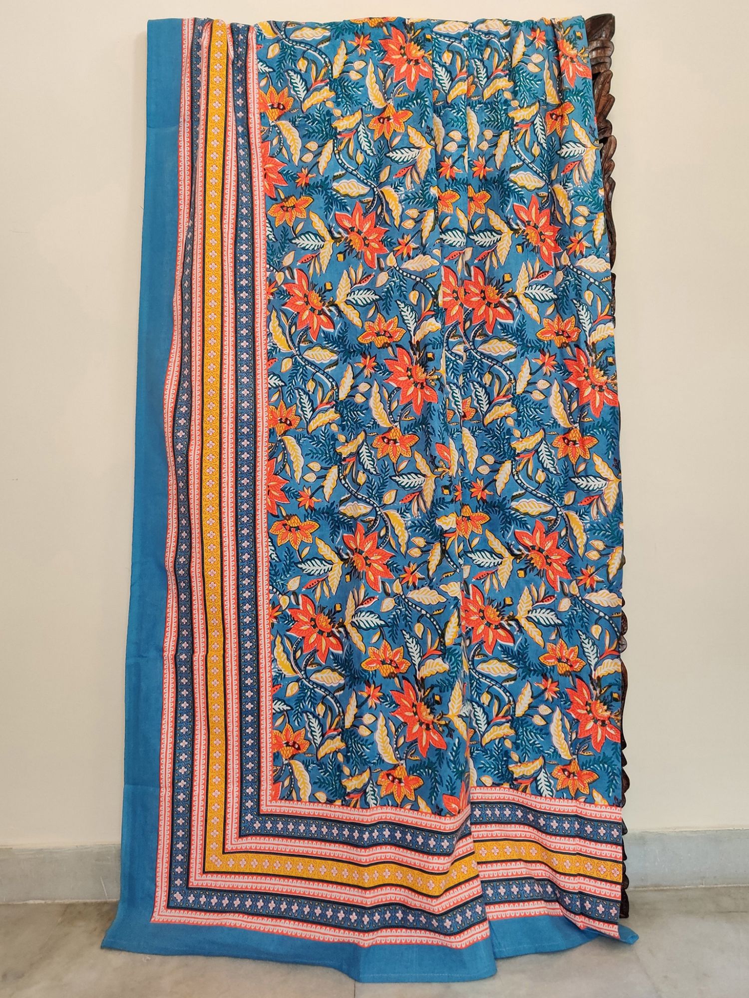 Firdaus Suru Pure Cotton Handmade Artisanal Super Kingsize Bedsheet