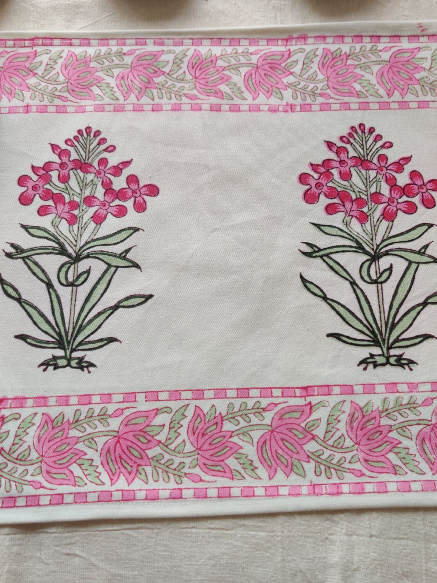 Taqreer Hand block Printed Cotton Canvas Placemat Madhur