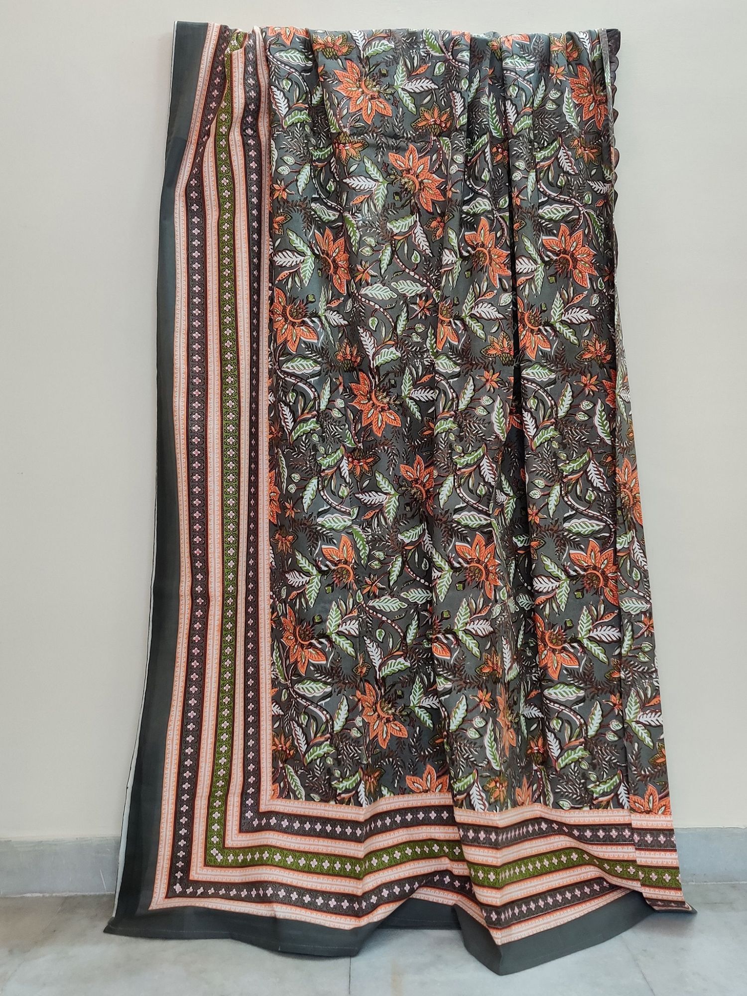 Firdaus Tangir Pure Cotton Handmade Artisanal Super Kingsize Bedsheet