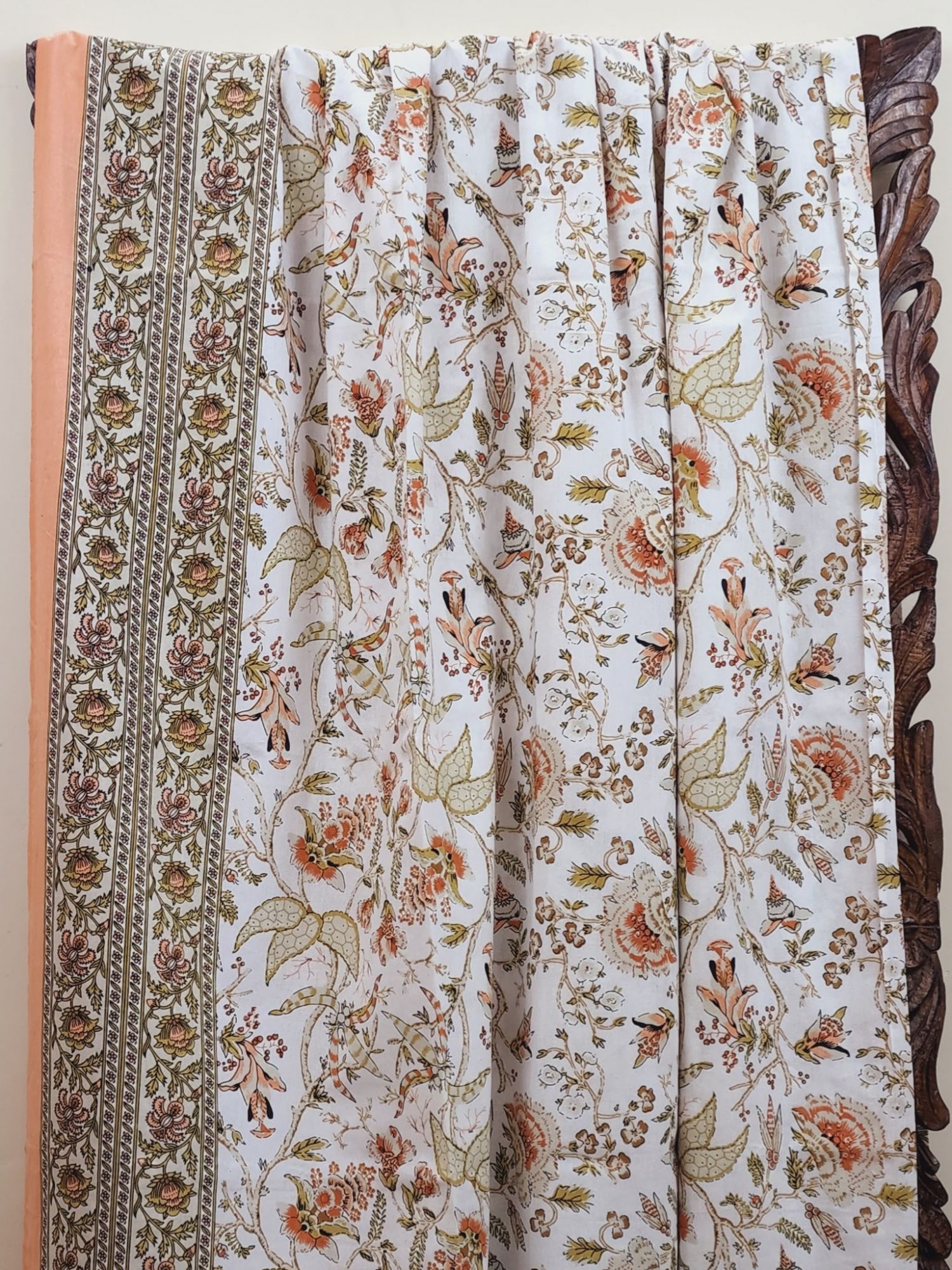 Zibaii Abrisam Pure Cotton Handmade Artisanal Super Kingsize Bedsheet