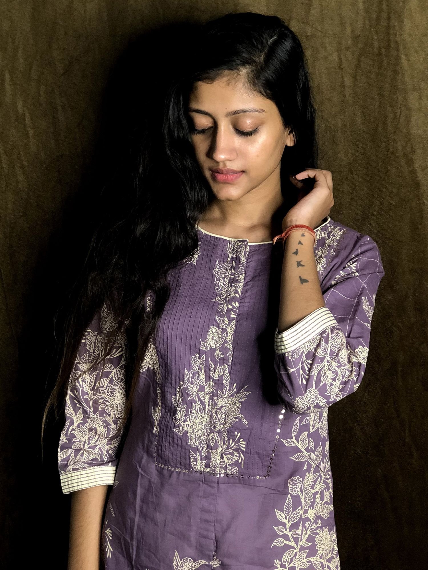 Khairiyat Pure Cotton Kurta Pant Set Lavender