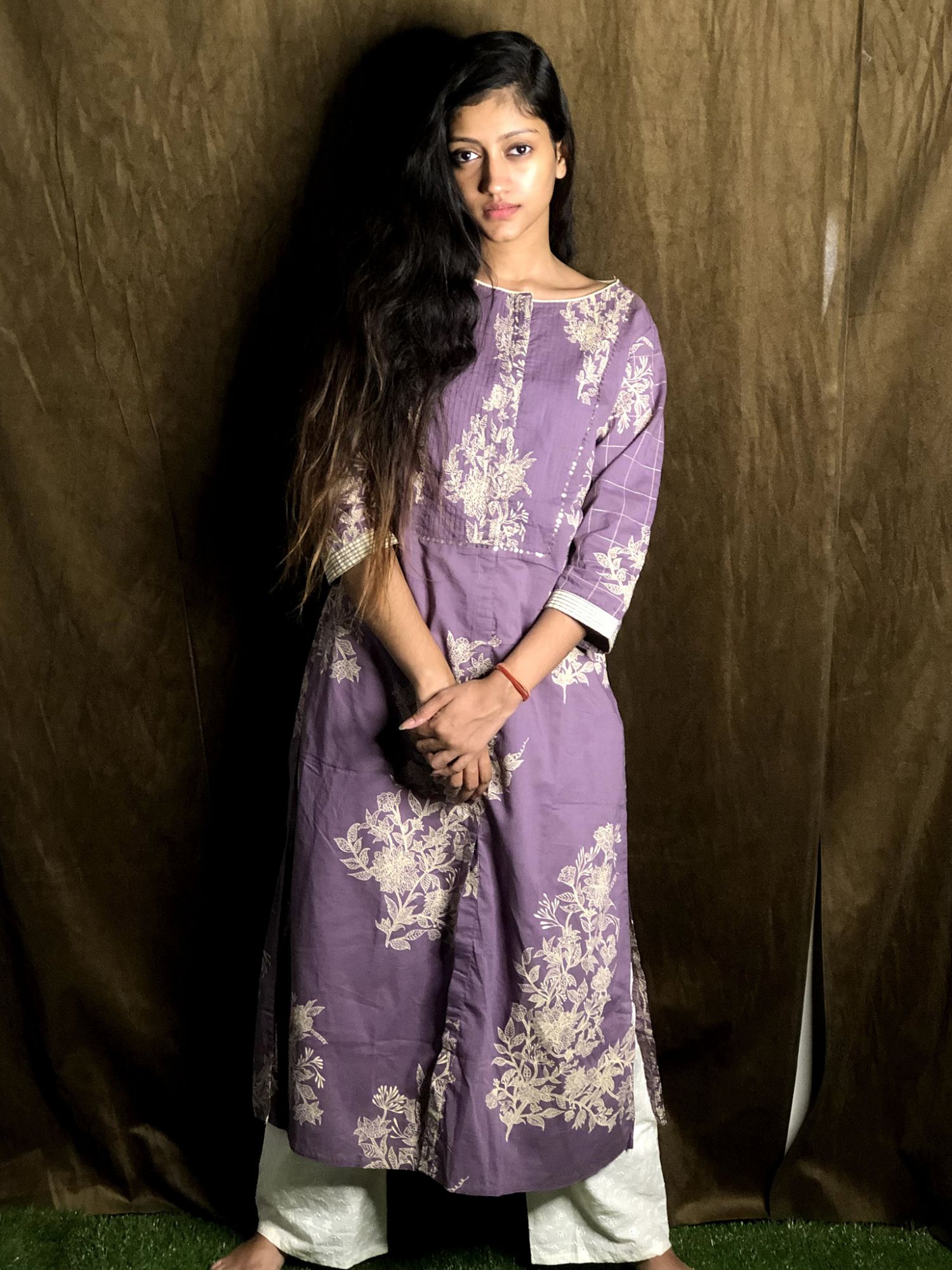 Khairiyat Pure Cotton Kurta Pant Set Lavender